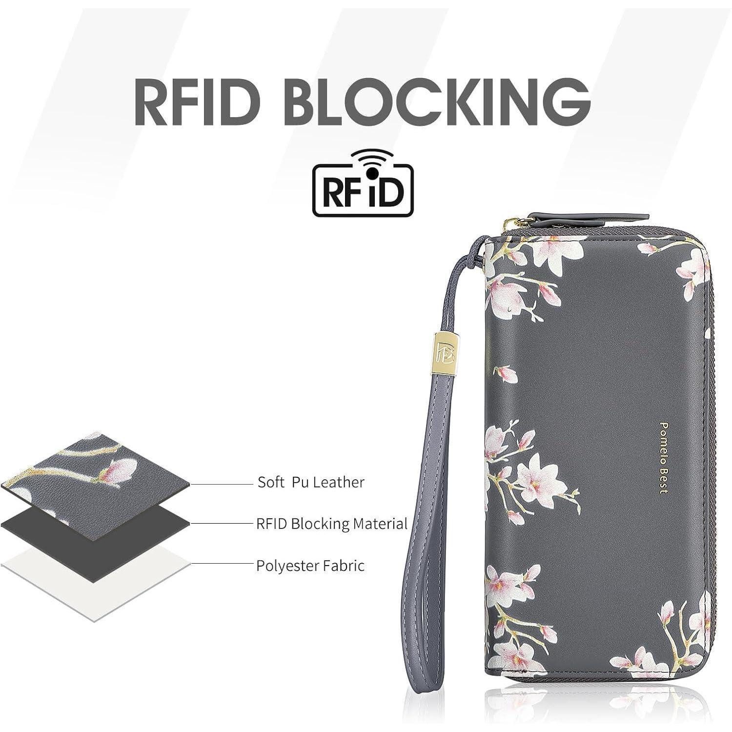 LuxusKollektion Geldbörse Große Damen Geldbörse mit RFID Schutz, vielen Fächern Violett – Bild 4 von 5