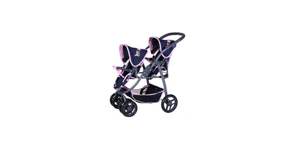 Knorrtoys® Puppen Accessoires-Set Knorrtoys 16435 - Zwillingspuppenwagen Milo Navy Pink, Sitze verste...