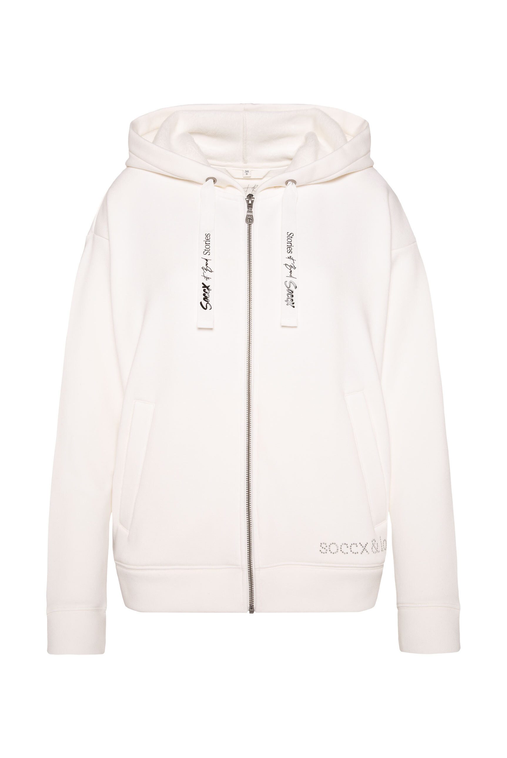 SOCCX Kapuzensweatjacke mit Glitzersteinchen günstig online kaufen