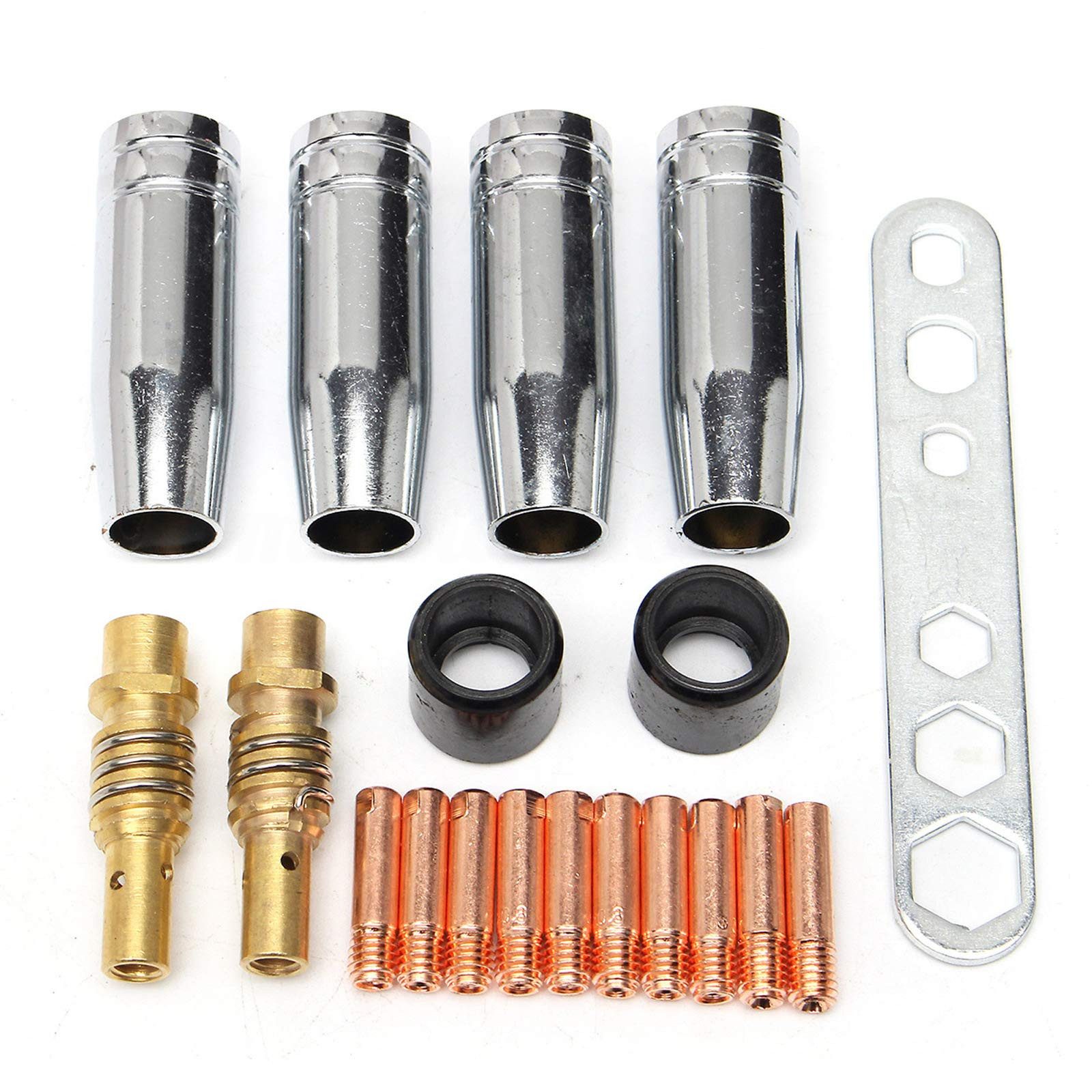 Youyijia Abstrahldüse Gasdüse Düsenstock mit 0,8 Stromdüsen Isolierhülse Schweißzubehör Set, 1-St.