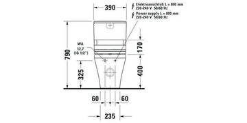 Duravit Bidet Stand-WC-Kombination DURASTYLE ti. 37x70cm SensoWash Ab Var HG weiß