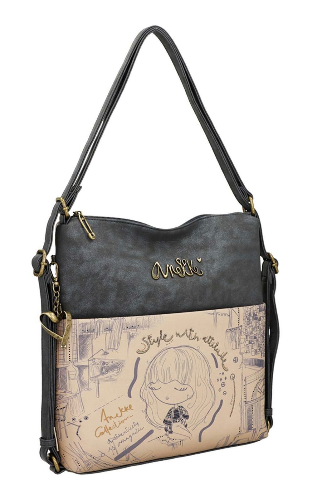 Anekke Schultertasche Bag Convertible Into Backpack günstig online kaufen