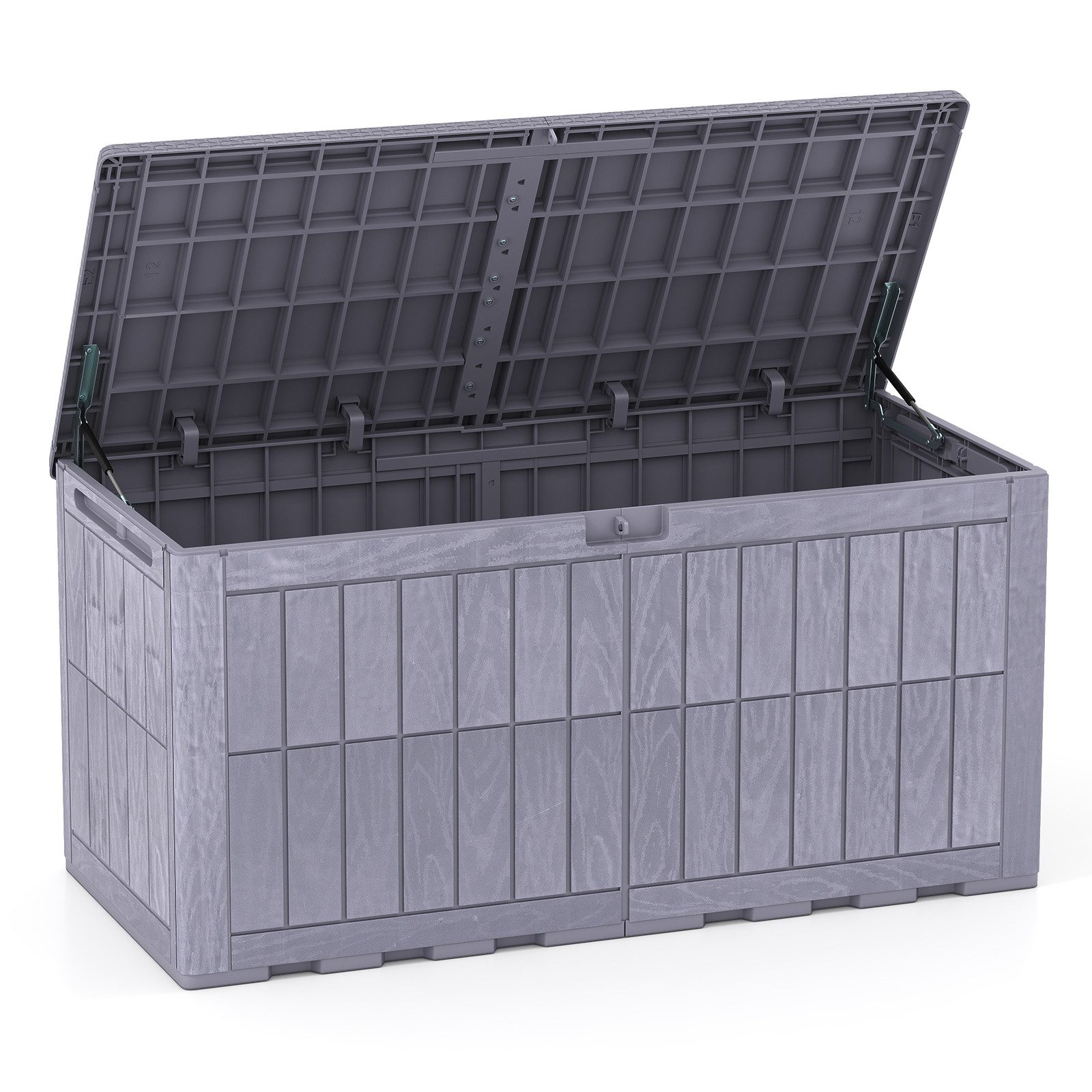 COSTWAY Auflagenbox, Gartenbox Outdoor wasserdicht mit abschließbarem Deckel