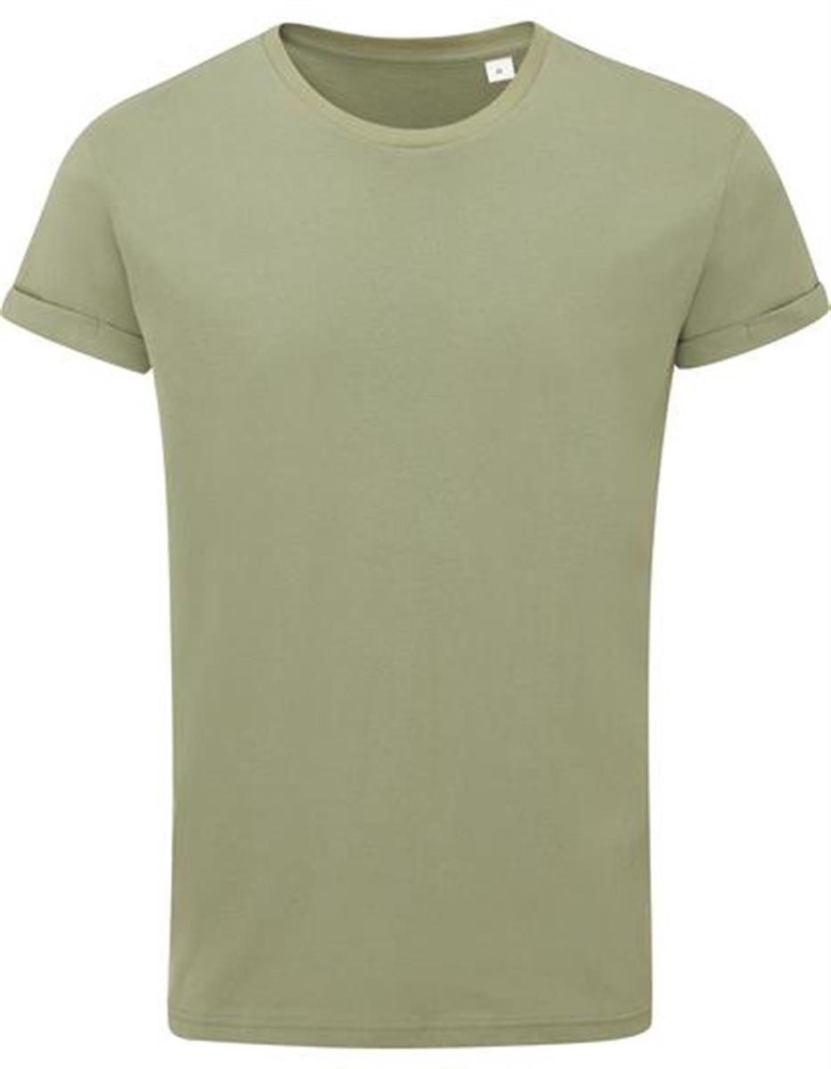 Rundhalsshirt Men´s Roll Sleeve Herren T-Shirt