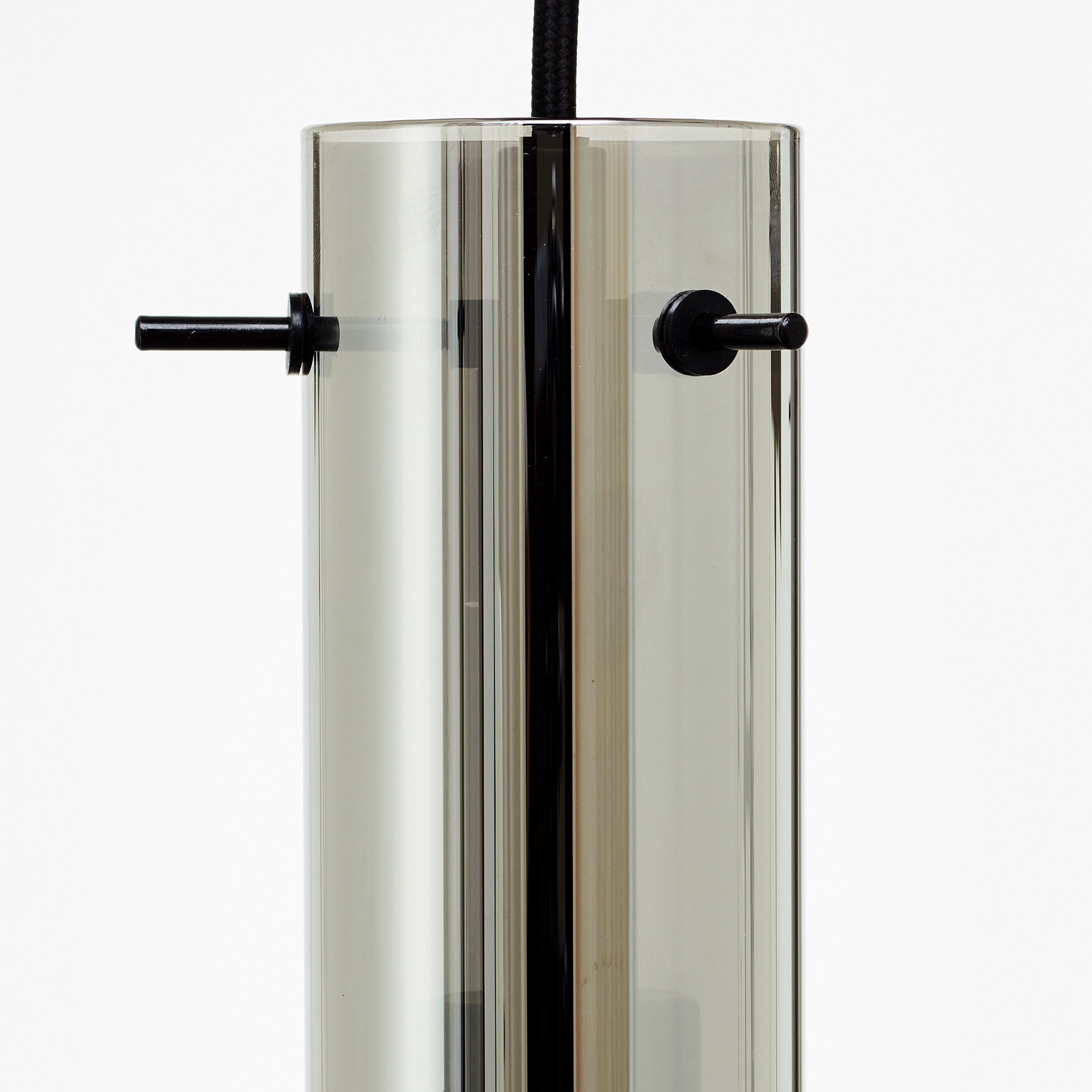 Pendelleuchte cm Glasini, mit schwarz Breite, x 5 Höhe, 95 cm 199 Brilliant Leuchtmittel, E14, Rauchglas, ohne