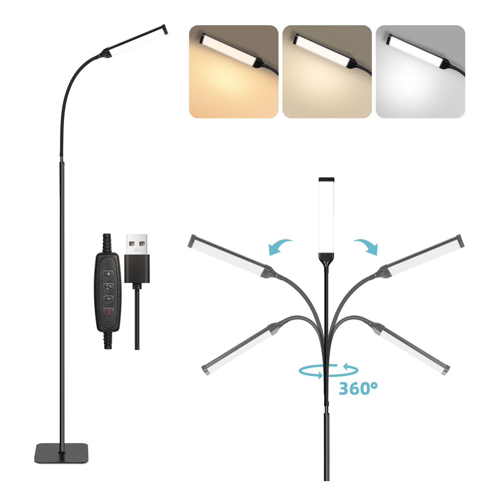 Sunicol LED Stehlampe LED Modern Stehleuchte günstig online kaufen