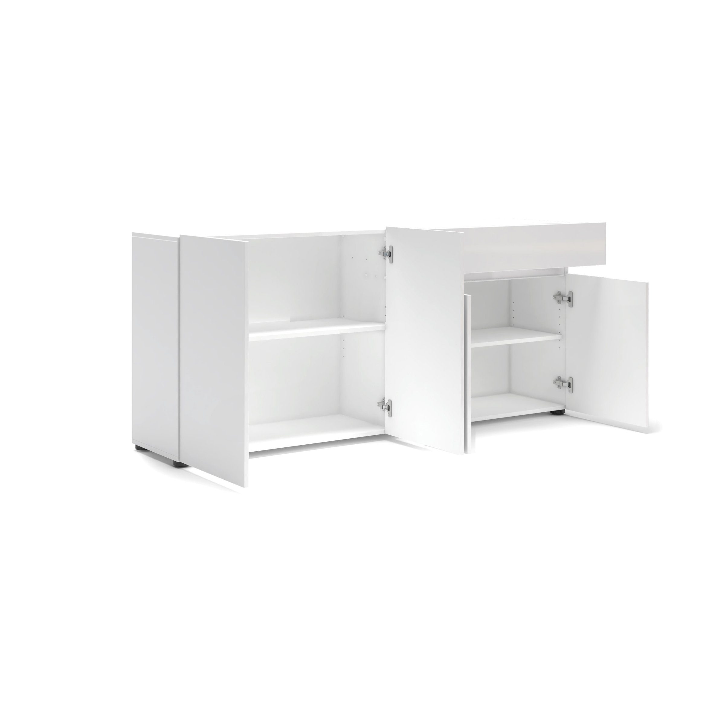 freiraum Sideboard Mister, in weiss, Lack Hochglanz - 180x80x38cm (BxHxT) günstig online kaufen