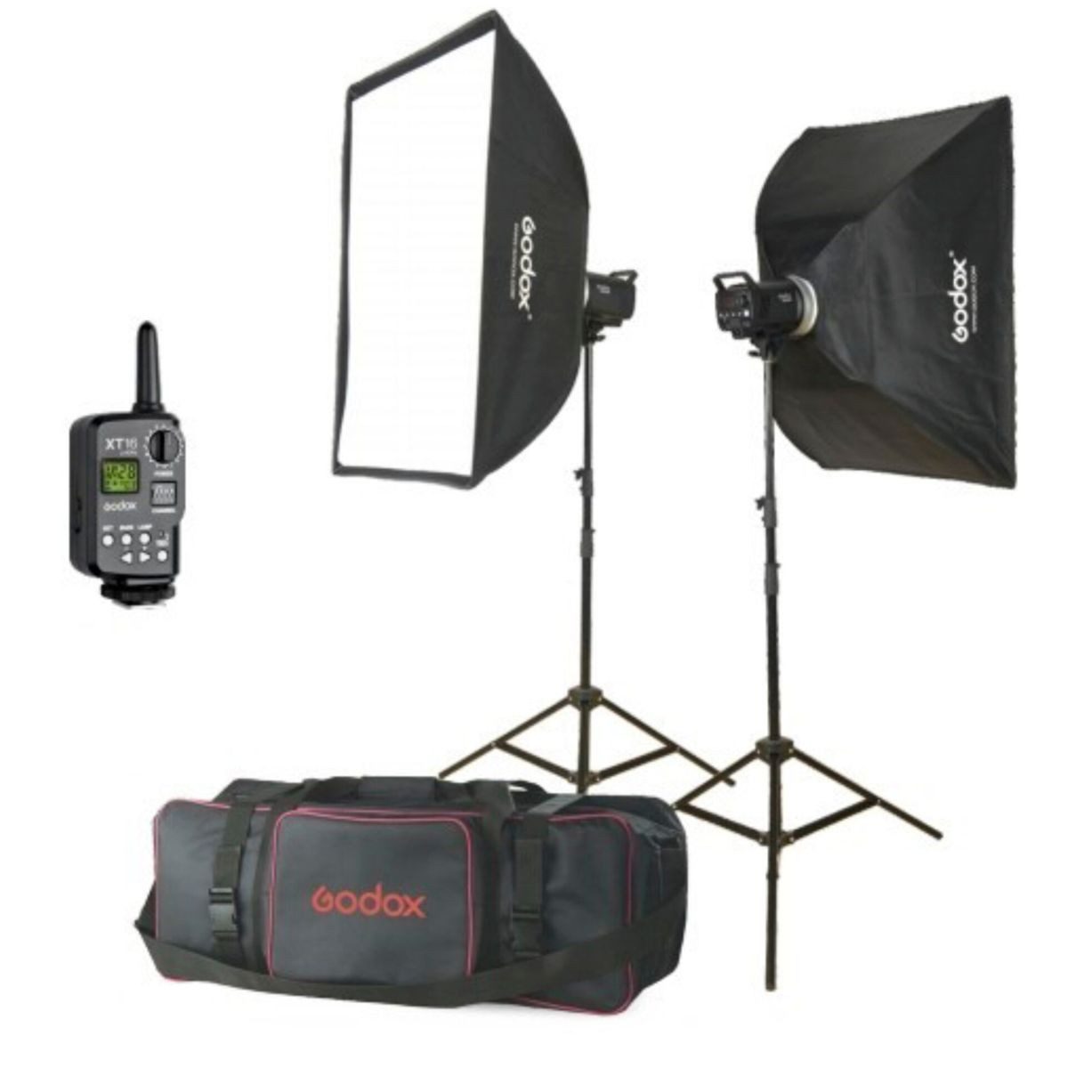 Godox MS200-F Studio-Kit Studioblitzgeräte-Kit 2 x 200Ws Studio-Blitzgerät