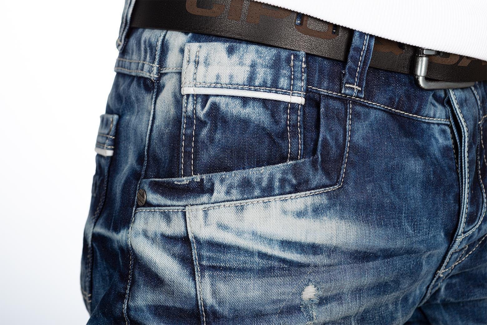 Jeansshorts Herren Regular Fit Kurze Hose Stonewashed BA-20CB13