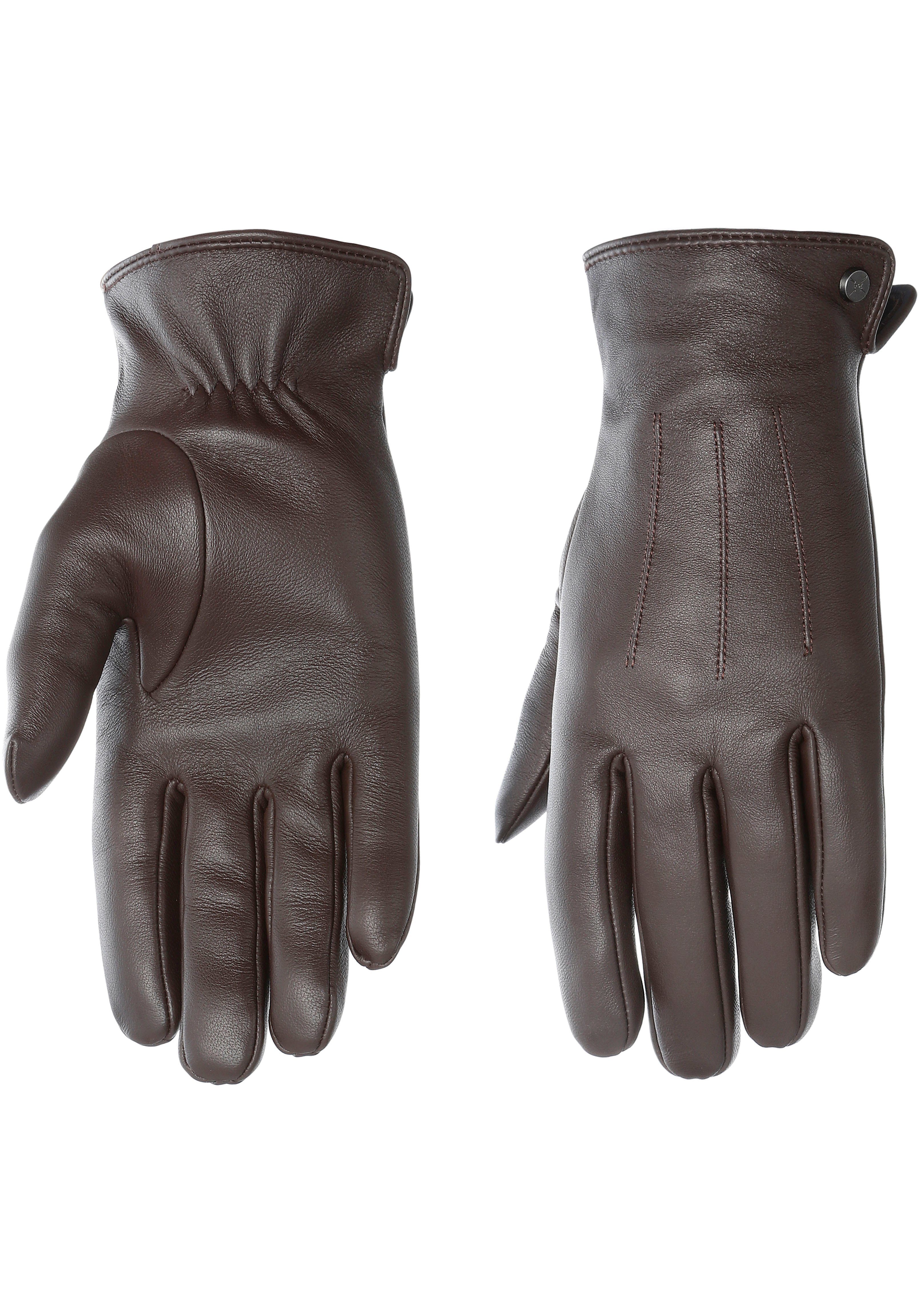 Schöne Artikel PEARLWOOD Lederhandschuhe Travis Glattlederhandschuh brown dark