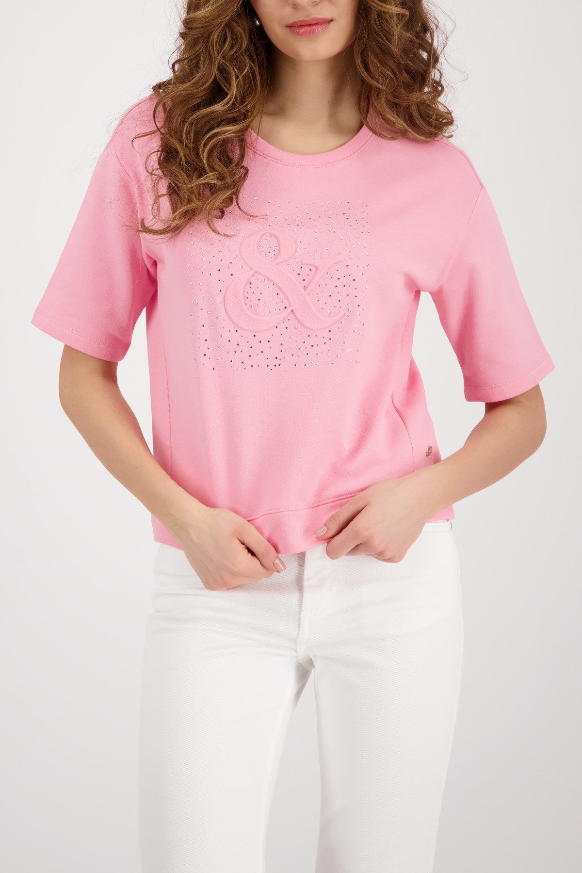 Monari Sweatshirt Sweatshirt Basic Schmuck Regular fit mit Schmuck