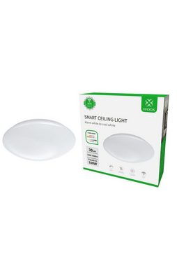 WOOX Deckenleuchte WOOX R5111 Smart Ceiling Light, Warmweiß, Warmweiß bis kaltweiß, 2700–6500 K LED-Beleuchtung