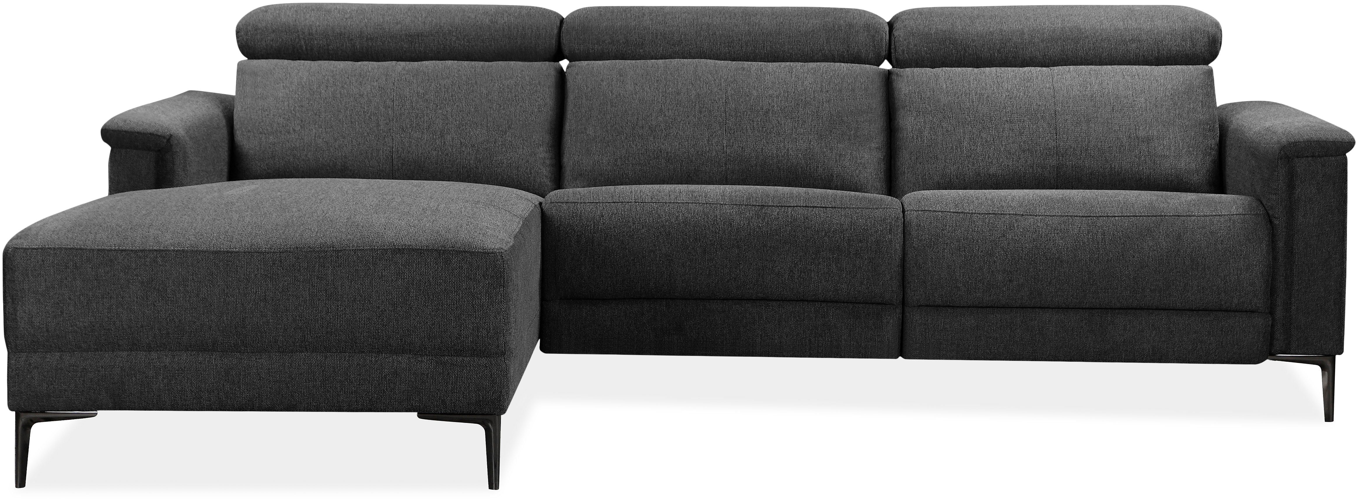OTTO home Ecksofa LUND, L-Form, 261cm, man. o. elektr. Relaxfunktion (mit USB-A), und Kopfteilverstellung