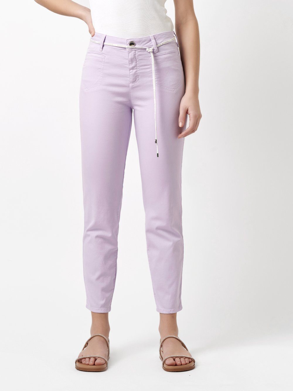 ROSNER 5-Pocket-Hose Alisa_084G mit Bindegürtel günstig online kaufen