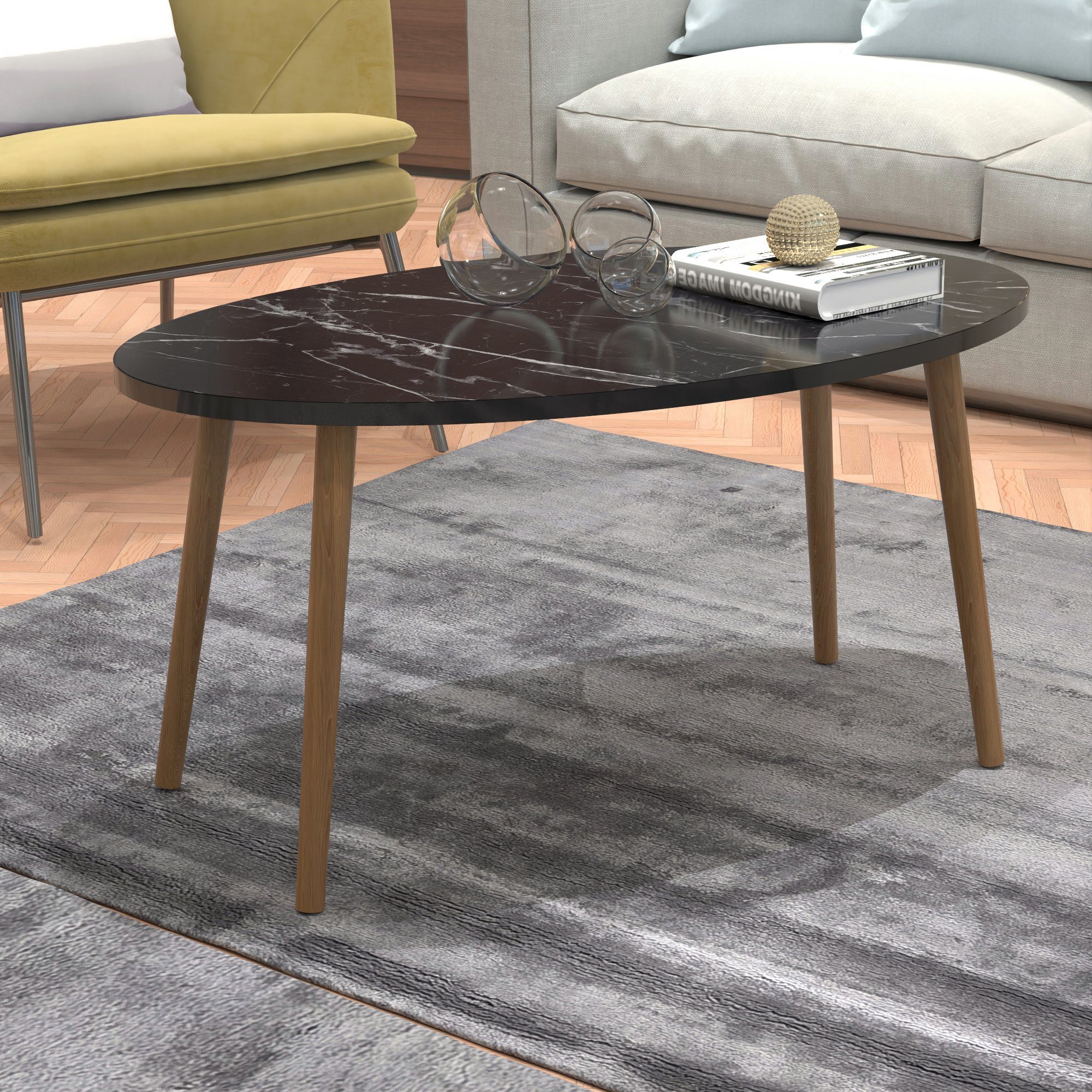en.casa Couchtisch, »Sindal« Sofatisch oval 41 günstig online kaufen