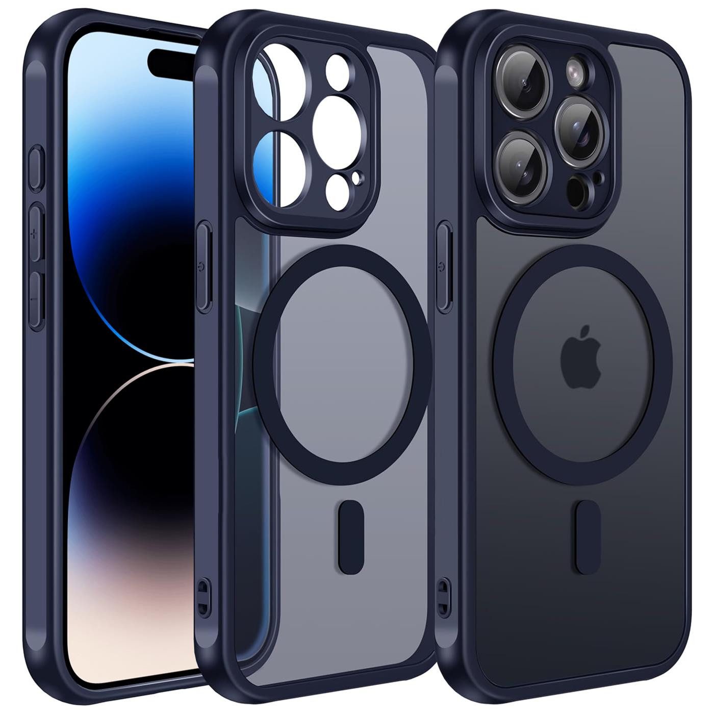 CoolGadget Handyhülle für Apple iPhone 14 Pro Max 6,7 Zoll, Kamera Schutz Hülle Silikon Hard Case Schutzhülle für Magsafe Zubehör