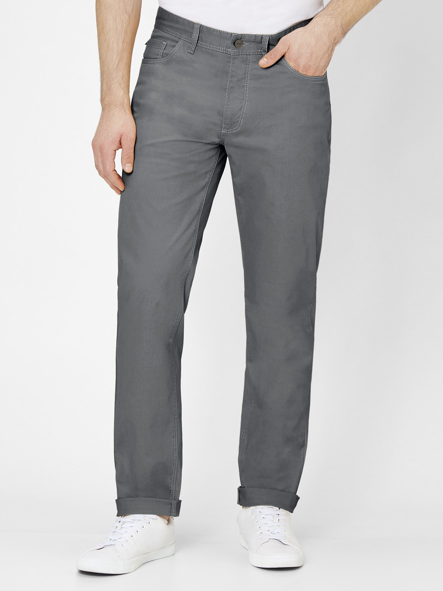 Redpoint Stoffhose MILTON super stretch 5 Pocket aus nachaltiger Baumwolle grey