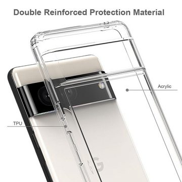 CoverKingz Handyhülle Hülle für Google Pixel 7 Handyhülle Case Hybrid Silikon Bumper Cover 16,00 cm (6,3 Zoll), Handyhülle Schutzhülle Transparent Hybrid Silikonhülle Hardcase