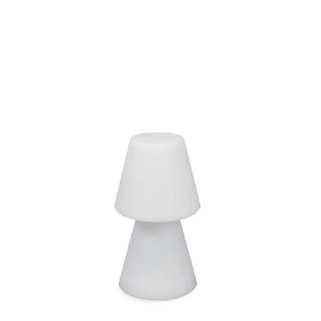Licht-Trend LED Außen-Tischleuchte LED-Akku-Tischleuchte Lola Large mit Fernbedienung Weiß, RGBW & Kaltweiß