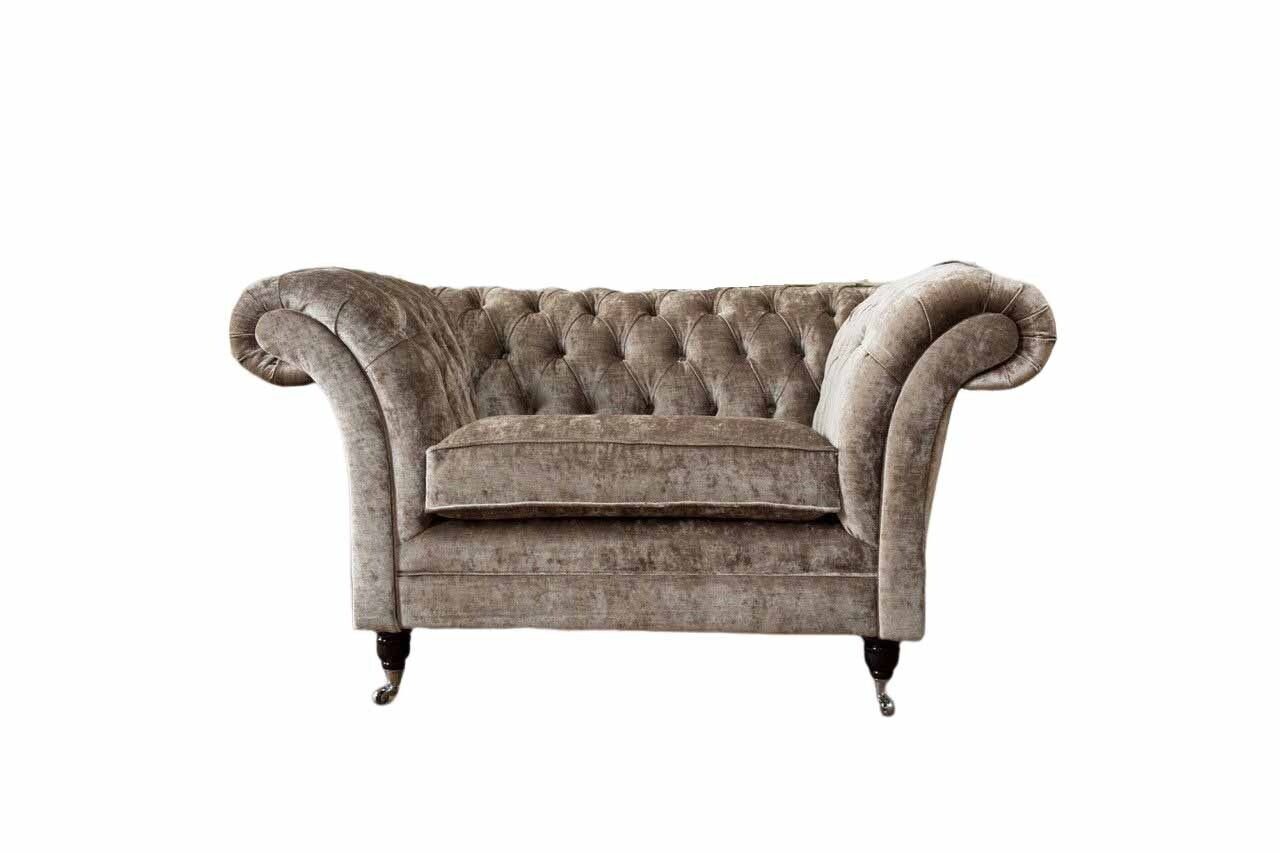 JVmoebel Sessel Design Chesterfield Sessel 1 Sitzer Couch Polster Luxus Textil Sofas, Made In Europe