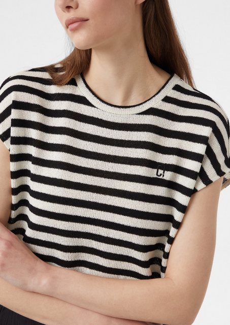 comma casual identity Kurzarmshirt Shirt aus Strick-Jersey mit überschnitte günstig online kaufen