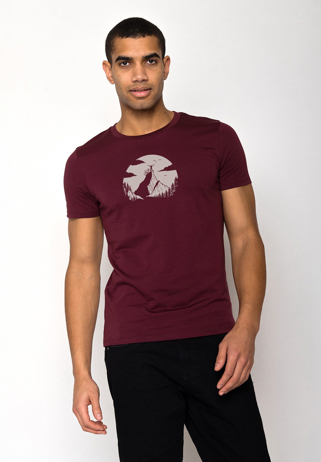 GreenBomb T-Shirt Guide Nature Clouds Ride Motiv Natur (1-tlg., 1) klassisc günstig online kaufen