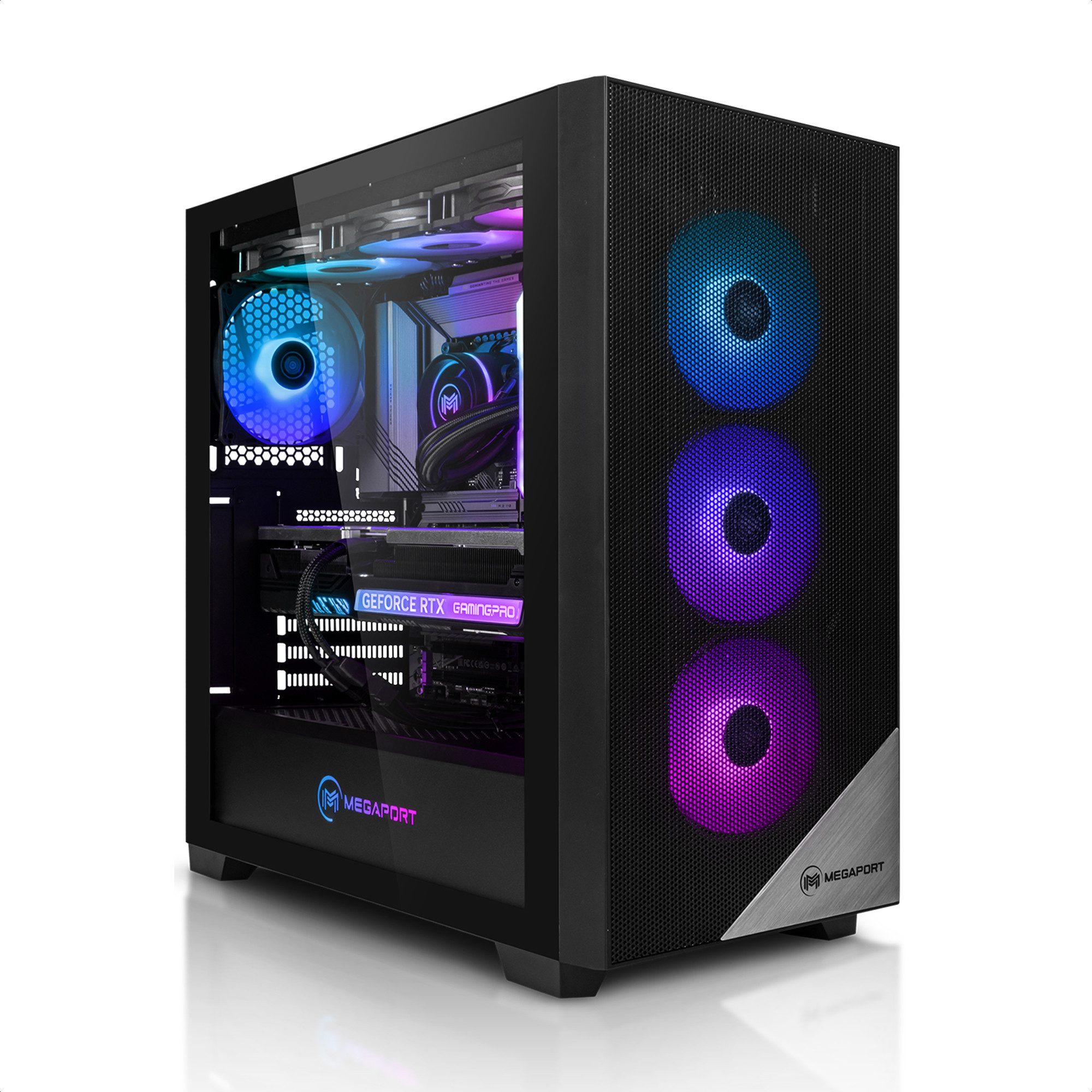 Megaport Gaming-PC (Intel Core i9-12900KF 16x3,20 GHz 12900KF, GeForce RTX4060Ti, 32 GB RAM, 1000 GB SSD, Wasserkühlung, OHNE Betriebssystem)