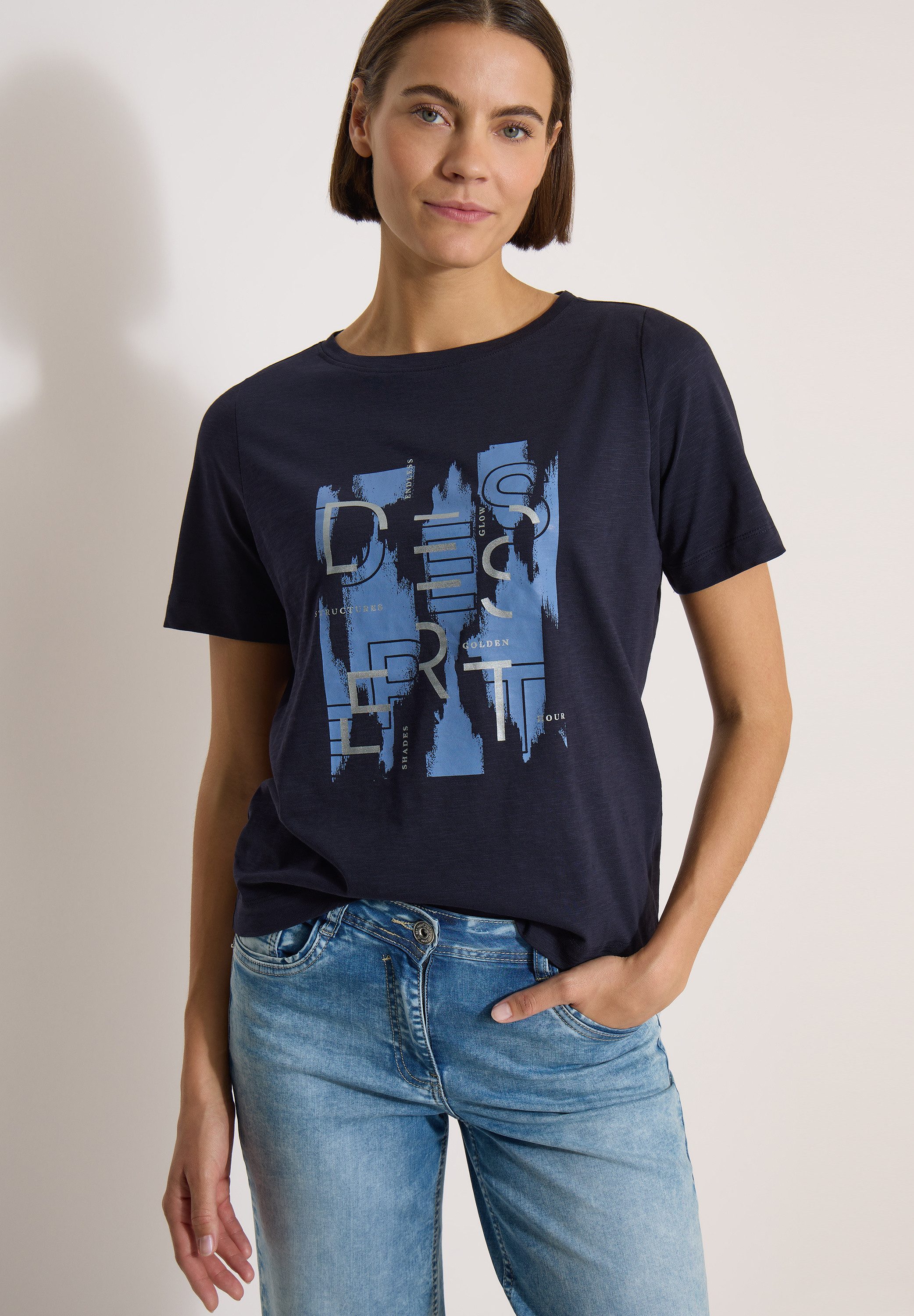 CECIL Kurzarmshirt Sommershirt mit Print