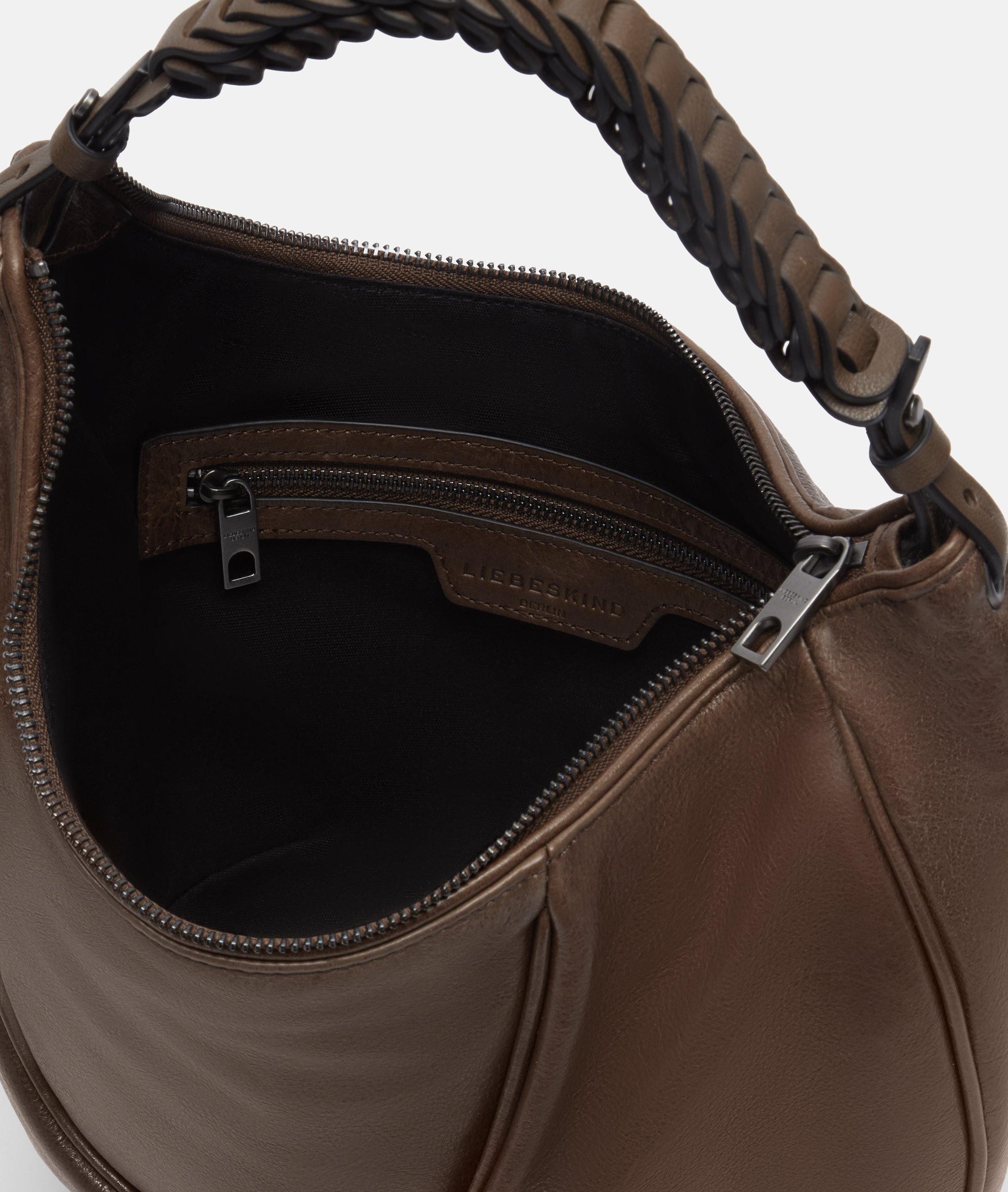 Liebeskind Berlin Schultertasche Hobo, Handliche Hobo-Bag aus gewachstem Leder