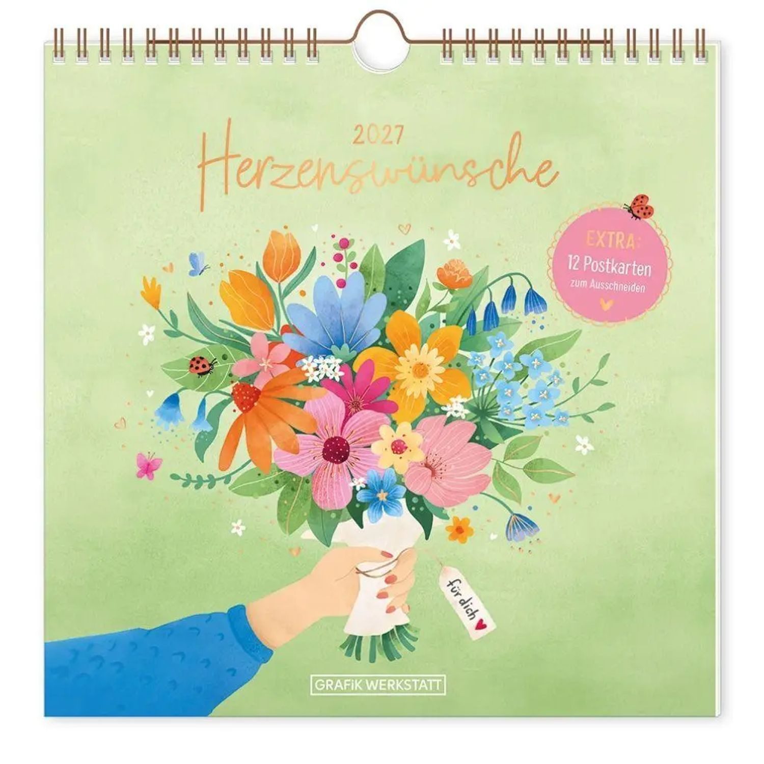 Wandkalender Wandkalender quadratisch 2027 Herzenswünsche