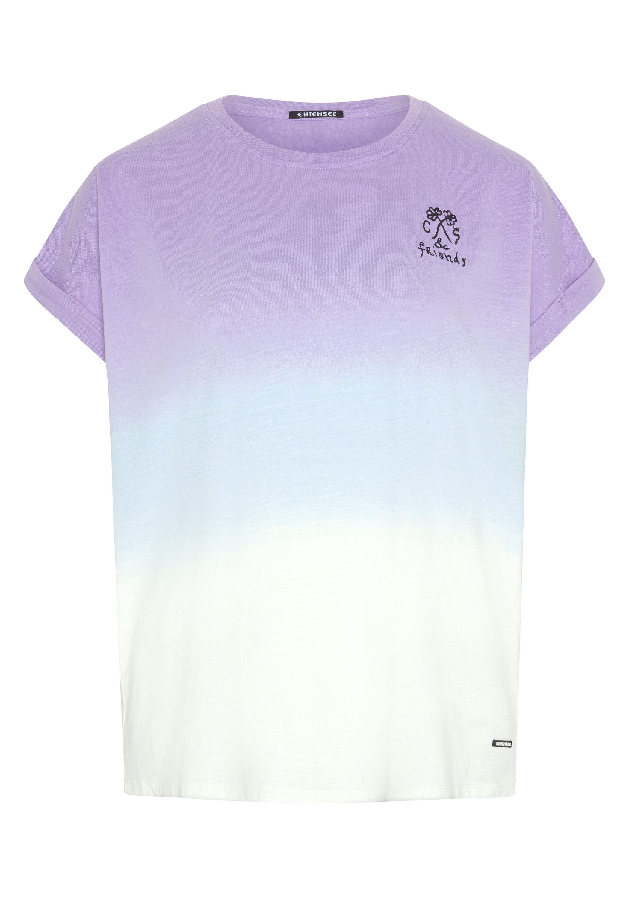 Chiemsee Print-Shirt T-Shirt im Dip-Dye-Look mit Stickerei 1 günstig online kaufen