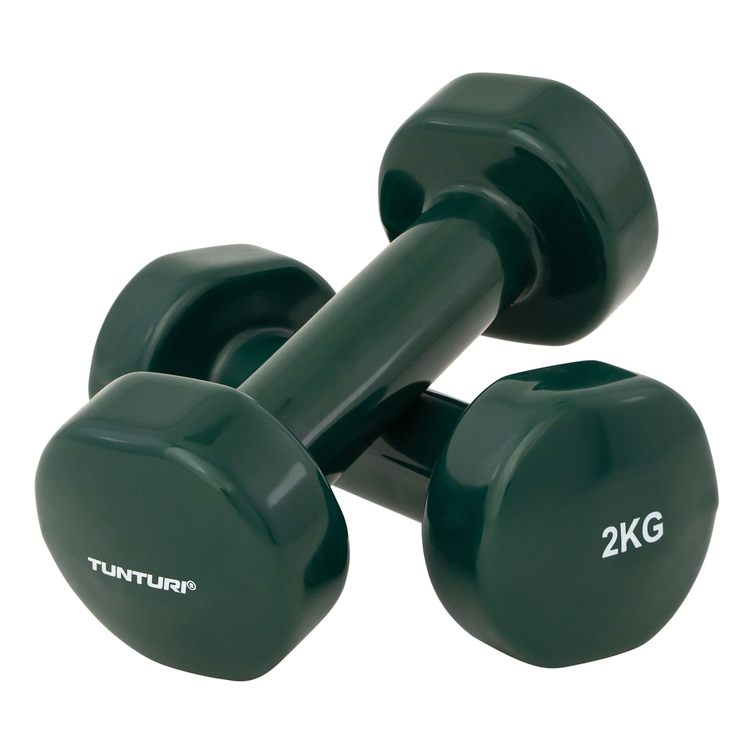 Tunturi Dumbbell Kurzhantel-Set - farbige Hanteln - Vinyl - Stahlhanteln