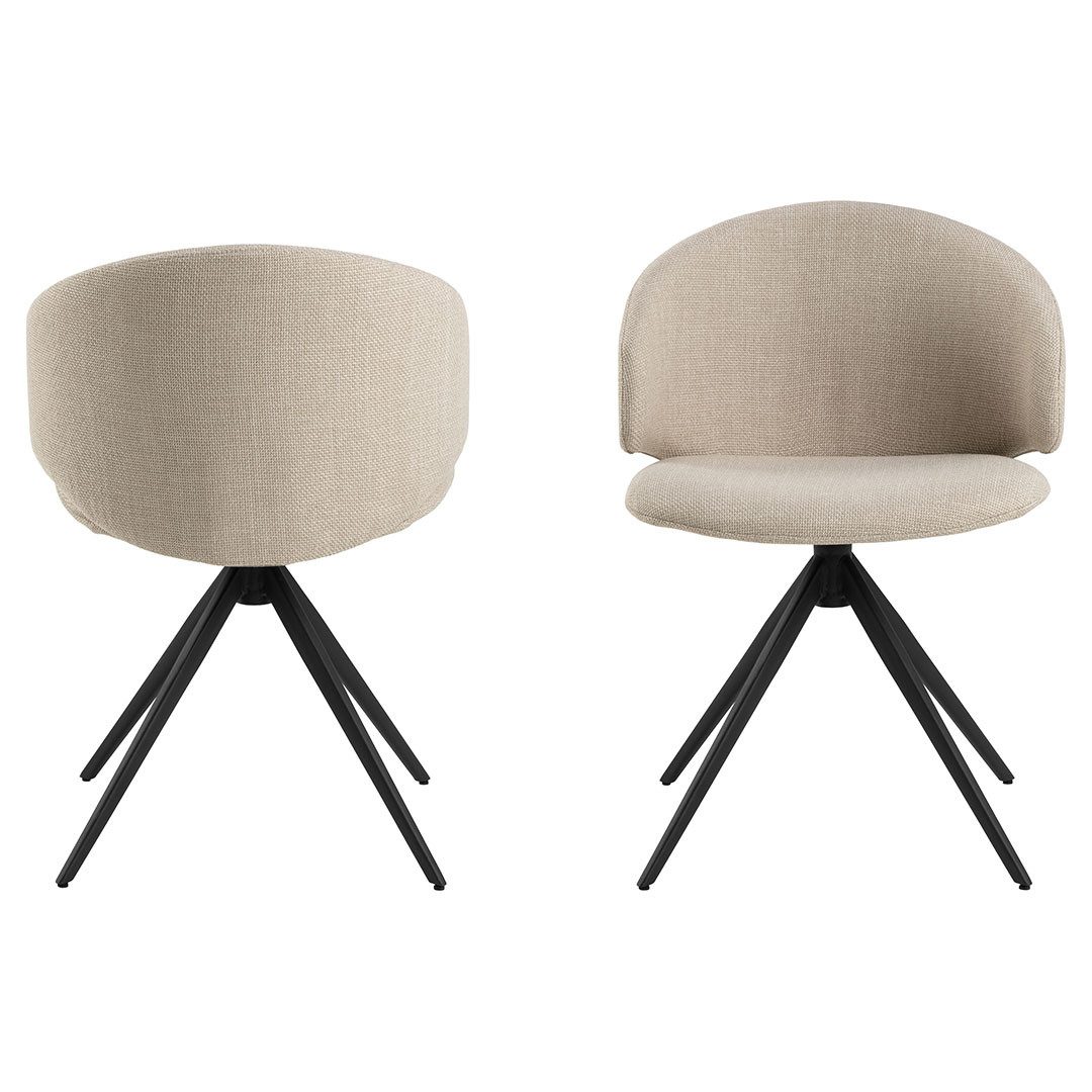 ACTONA GROUP Esszimmerstuhl Ella Esszimmerstuhl Drehfunktion beige.