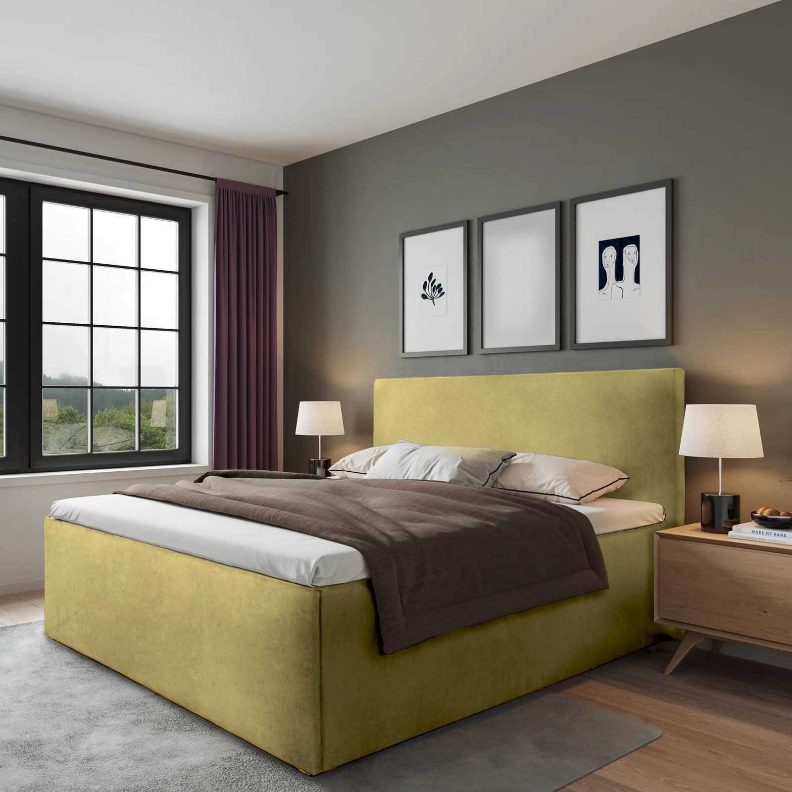 Halmon Schlafkomfort Betten Polsterbett Gent (Mit Stauraum unter der Liegef günstig online kaufen