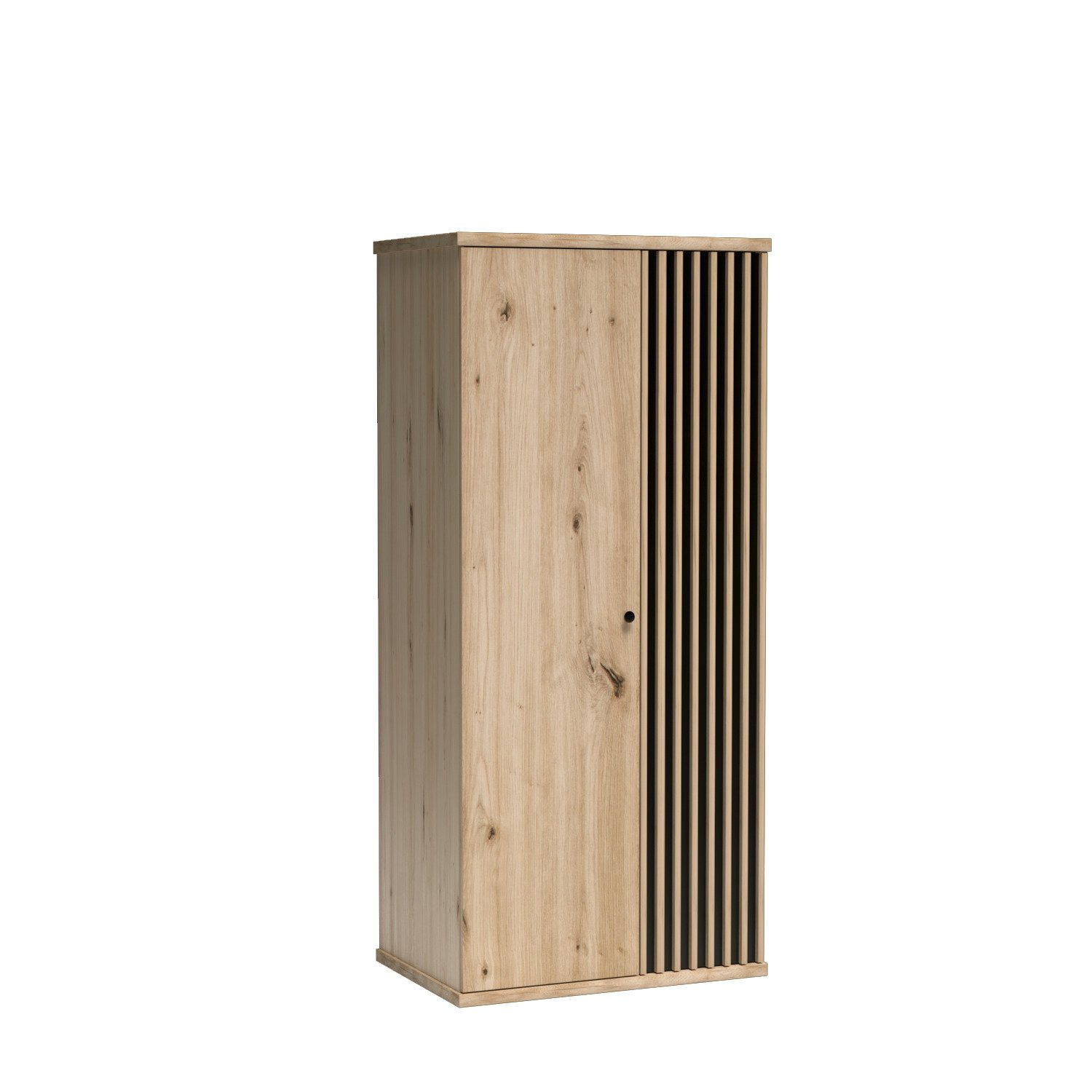 Compleo Kleiderschrank BORDO, Schrank mit Lamellen, Loft stil, Wohnzimmer