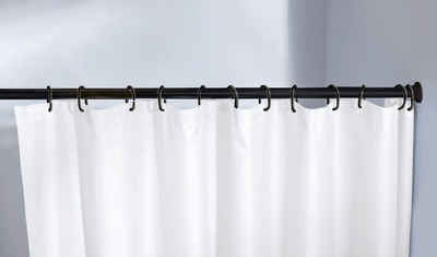 Duschvorhangstange »Federstange«, Kleine Wolke, Ø 21 mm, ausziehbar, kürzbar, schwarz, für Duschvorhänge, hochwertige Verarbeitung, Länge 75-125 cm