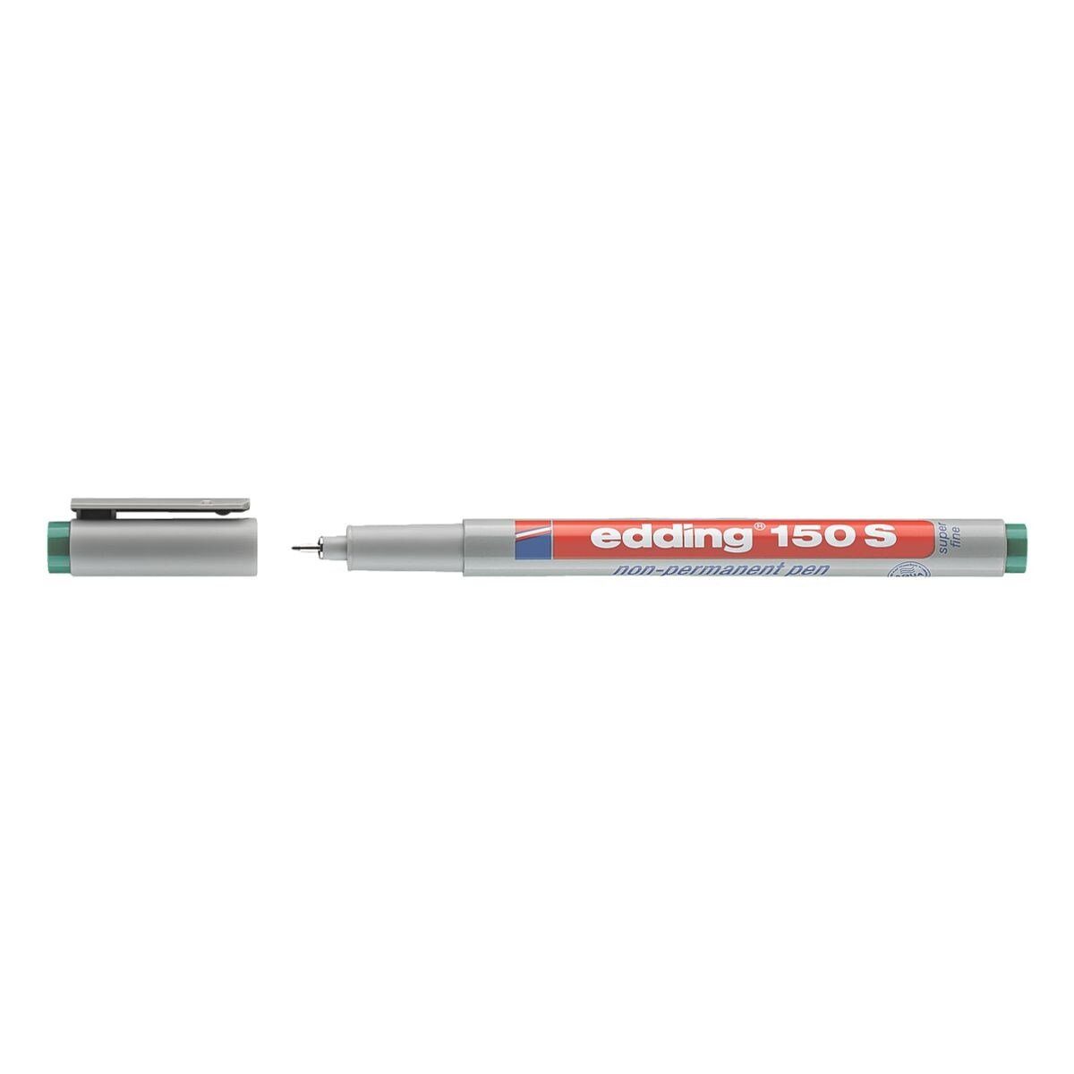 edding Folienstift e-150 S, (4-tlg), non-permanenter Tinte mit