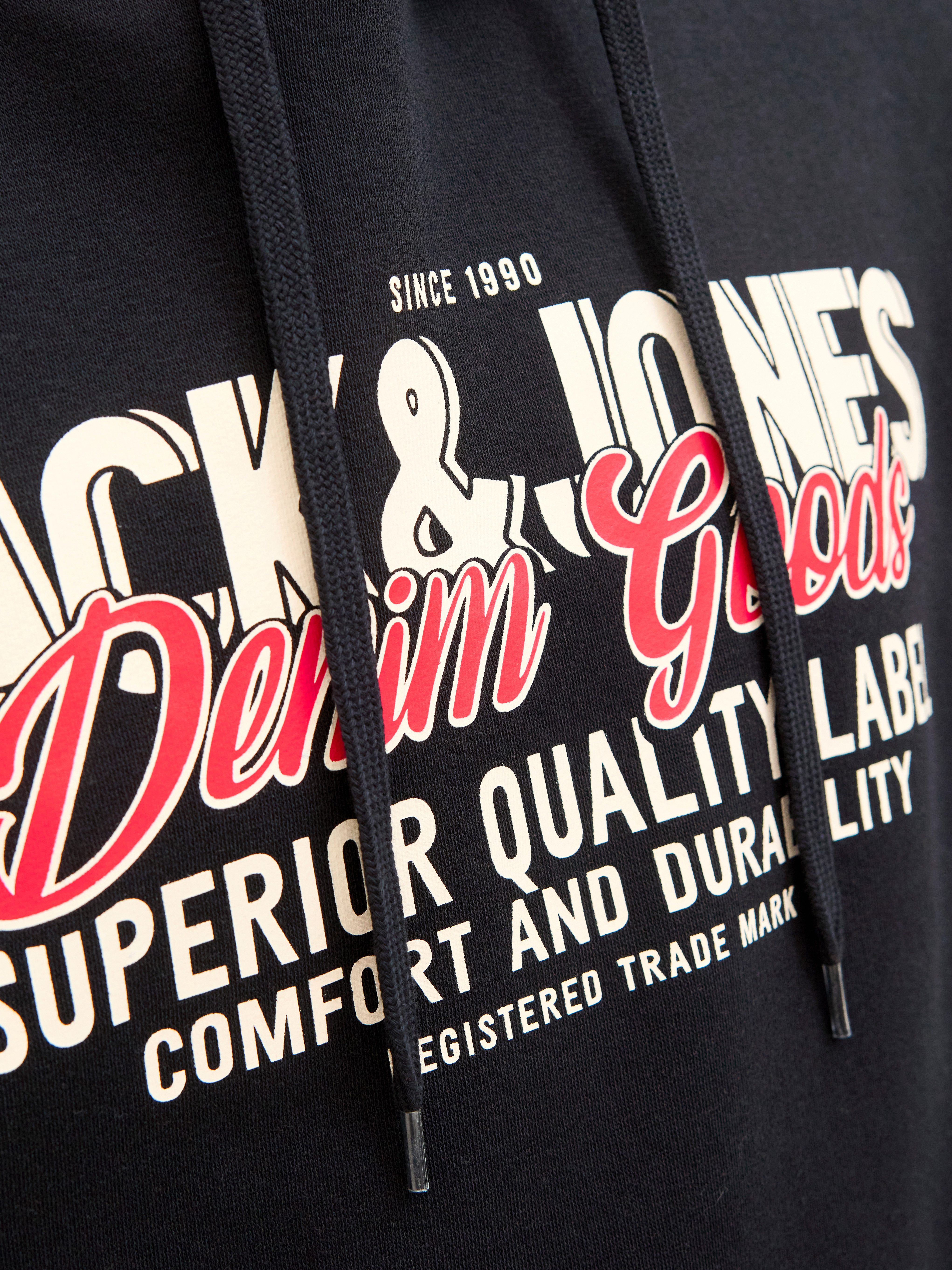 Jack & Jones Kapuzensweatshirt JJELOGO SWEAT HOOD 2 COL 25/26 NOOS mit stylischem Print
