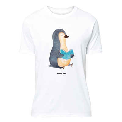 Mr. & Mrs. Panda T-Shirt Pinguin Buch - Weiß - Geschenk, Bücherwurm, Pause, Jubiläum, Shirt, F (1-tlg)