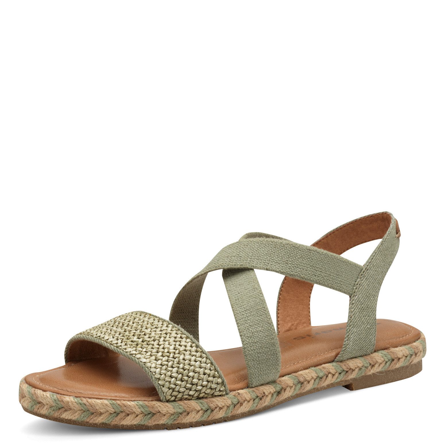 Tamaris Riemchensandale, Plateau, Sandalette, Sommerschuh mit Kontrast-Deta günstig online kaufen