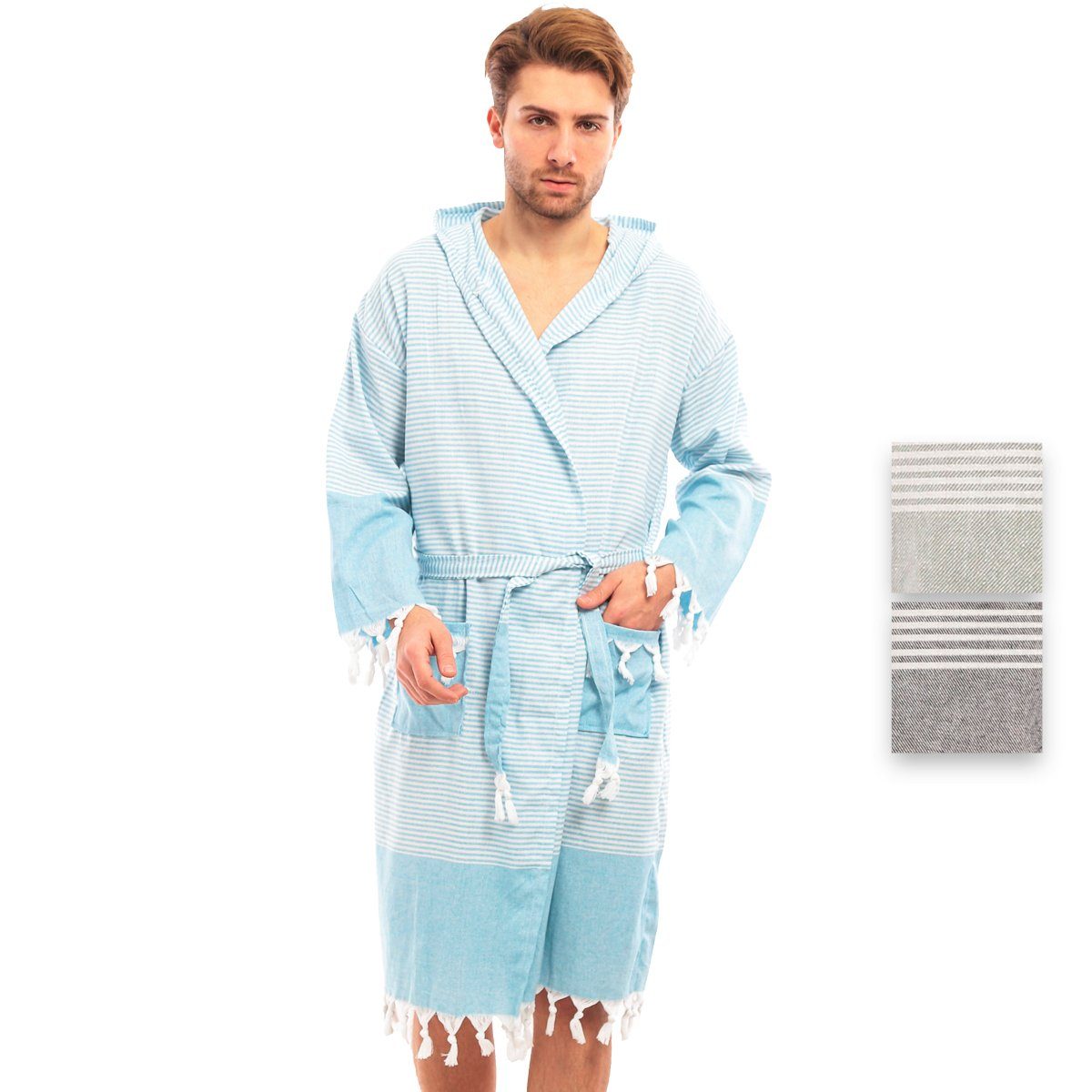 herémood Bademantel Bademantel Bademantel aus Hamamtuch, günstig online kaufen