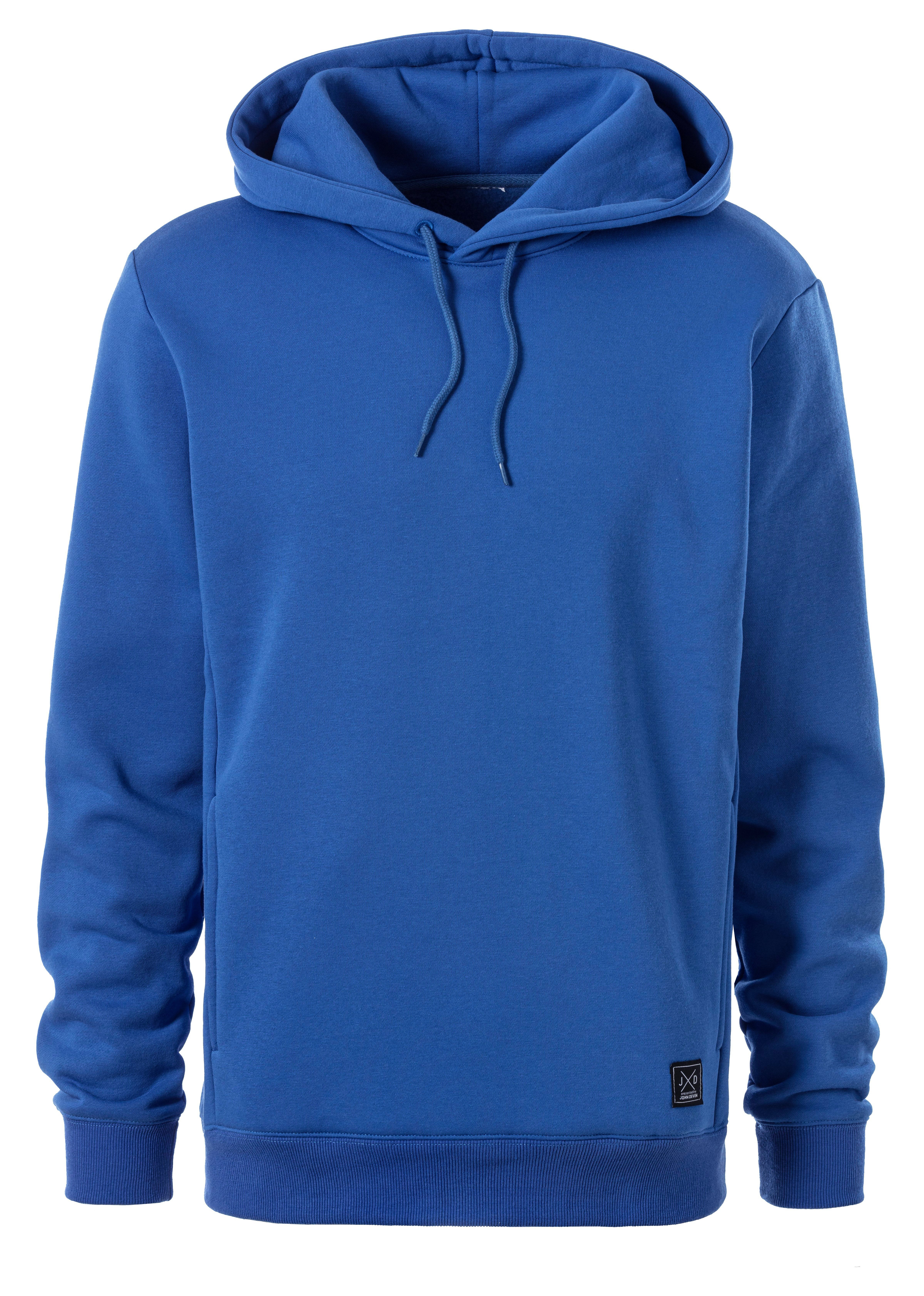 John Devin Hoodie, Langarm, Sweatshirt mit Rundhals und Kapuze, Baumwollmis günstig online kaufen