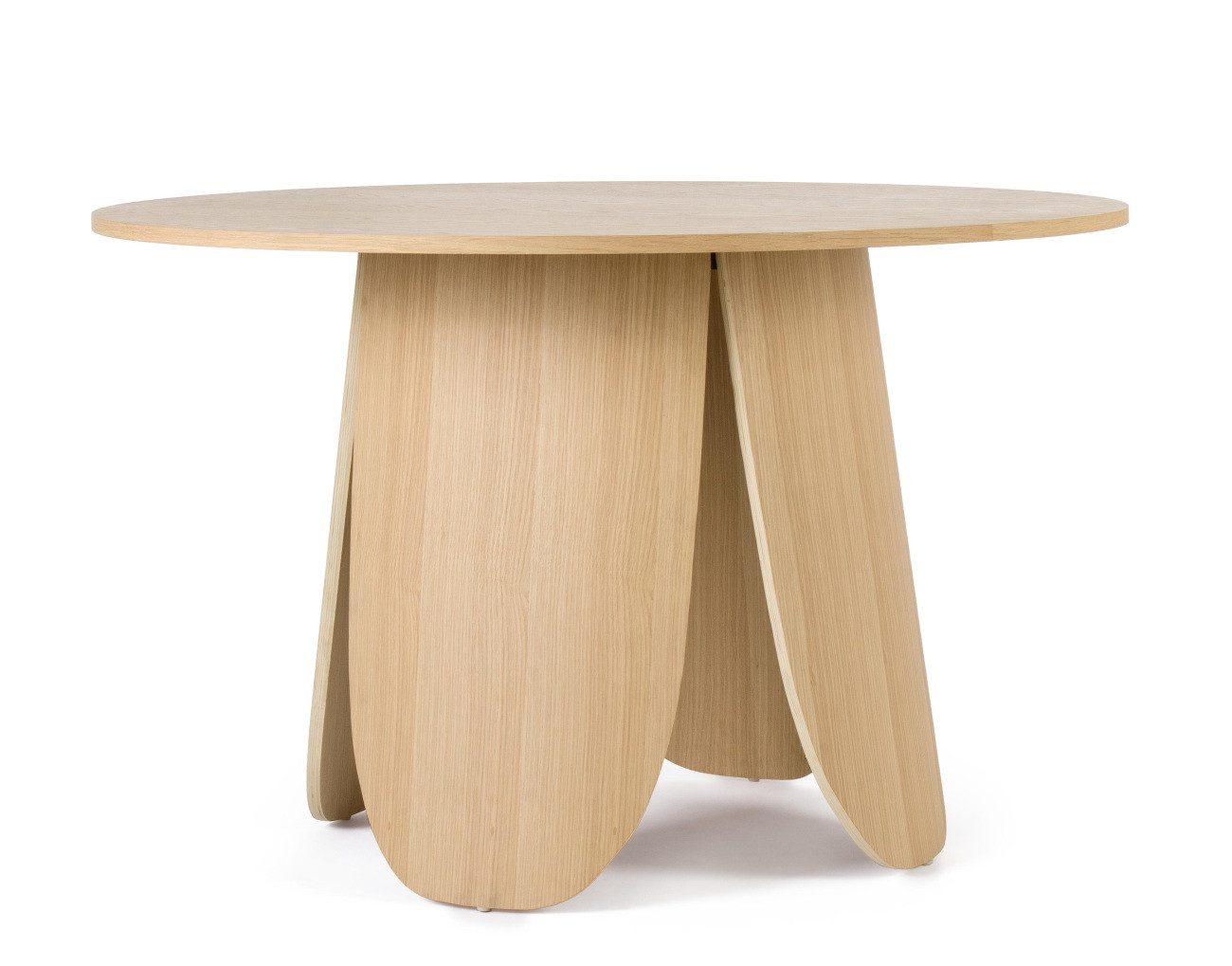 Bizzotto Esstisch Jordyn aus MDF Ø 120 cm, Natur, Geeignet für 3-4 Personen
