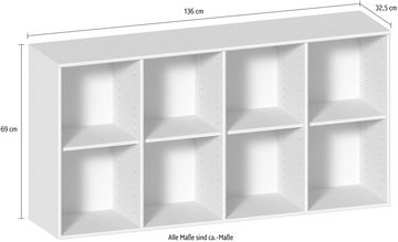 Hammel Furniture Sideboard Mistral Kubus 116, hängend/stehend montierbar (1 St), Verstellbar Einlegeböden, B: 136 cm, anpassungsbar Designmöbel