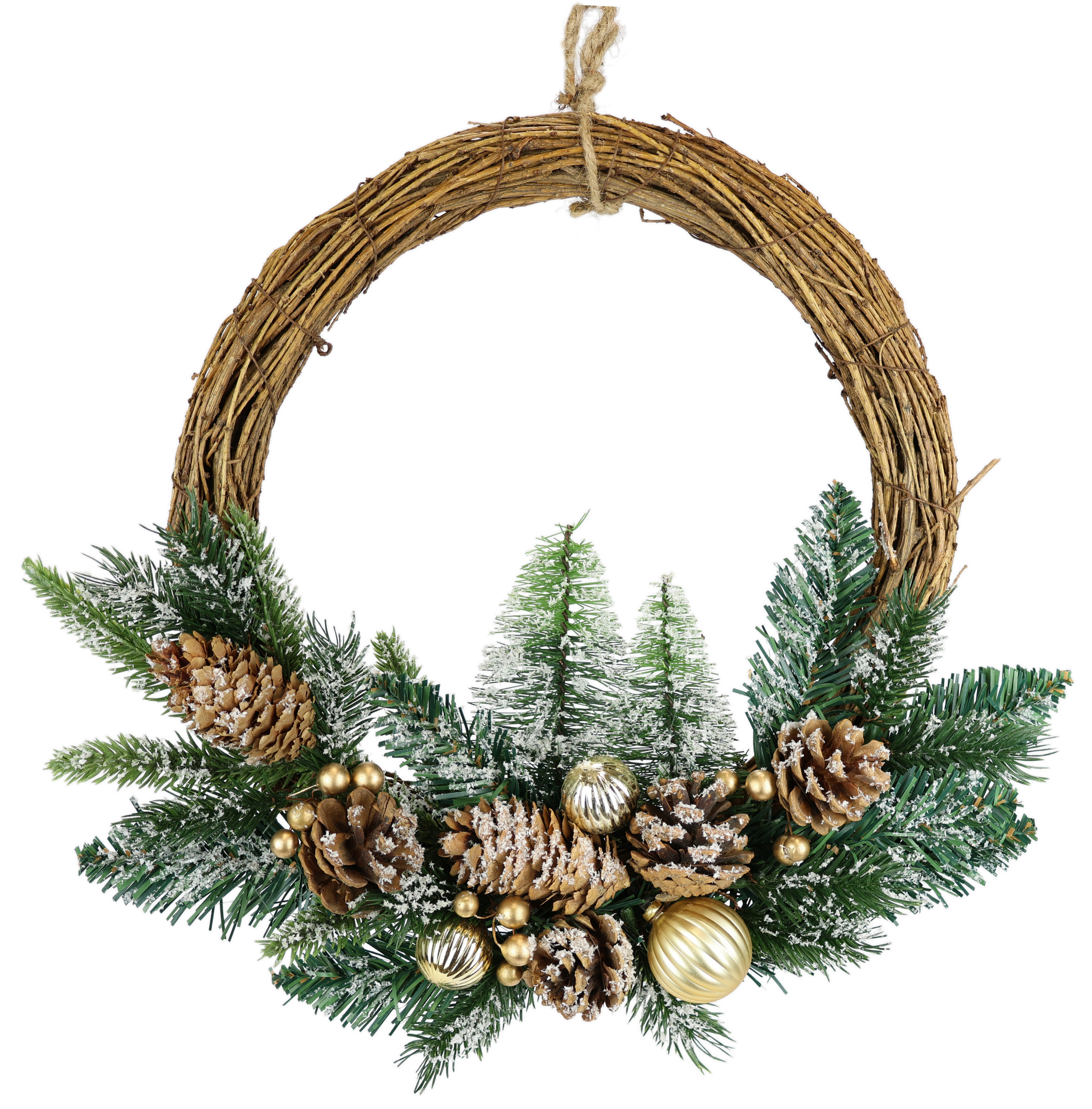 Kunstkranz Weihnachtskranz dekoriert, I.GE.A., Höhe 35 cm, mit Christbaumku günstig online kaufen