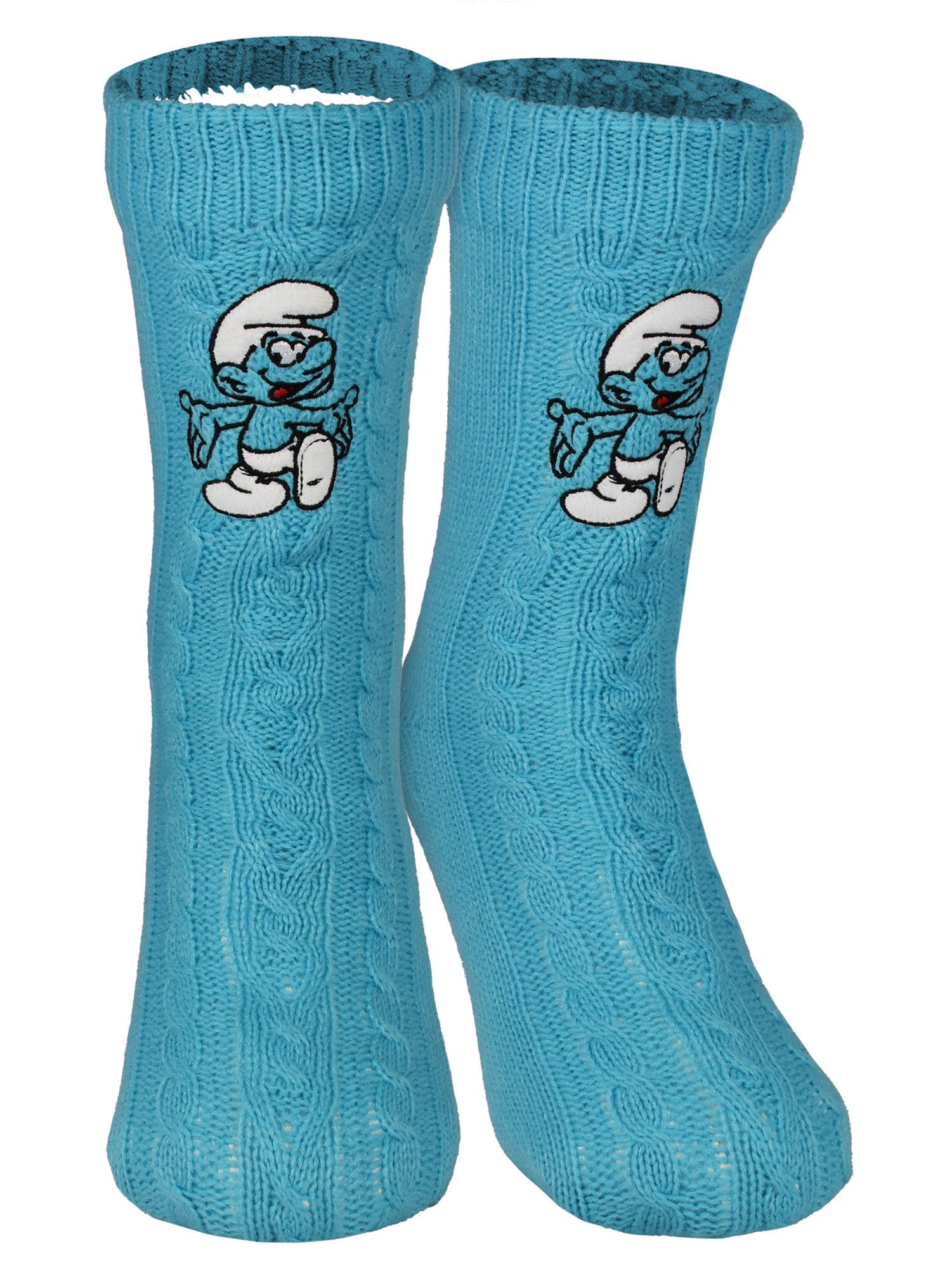 Haussocken Die Schlümpfe Hüttensocken Strick Socken Haussocken Kuschelsocken