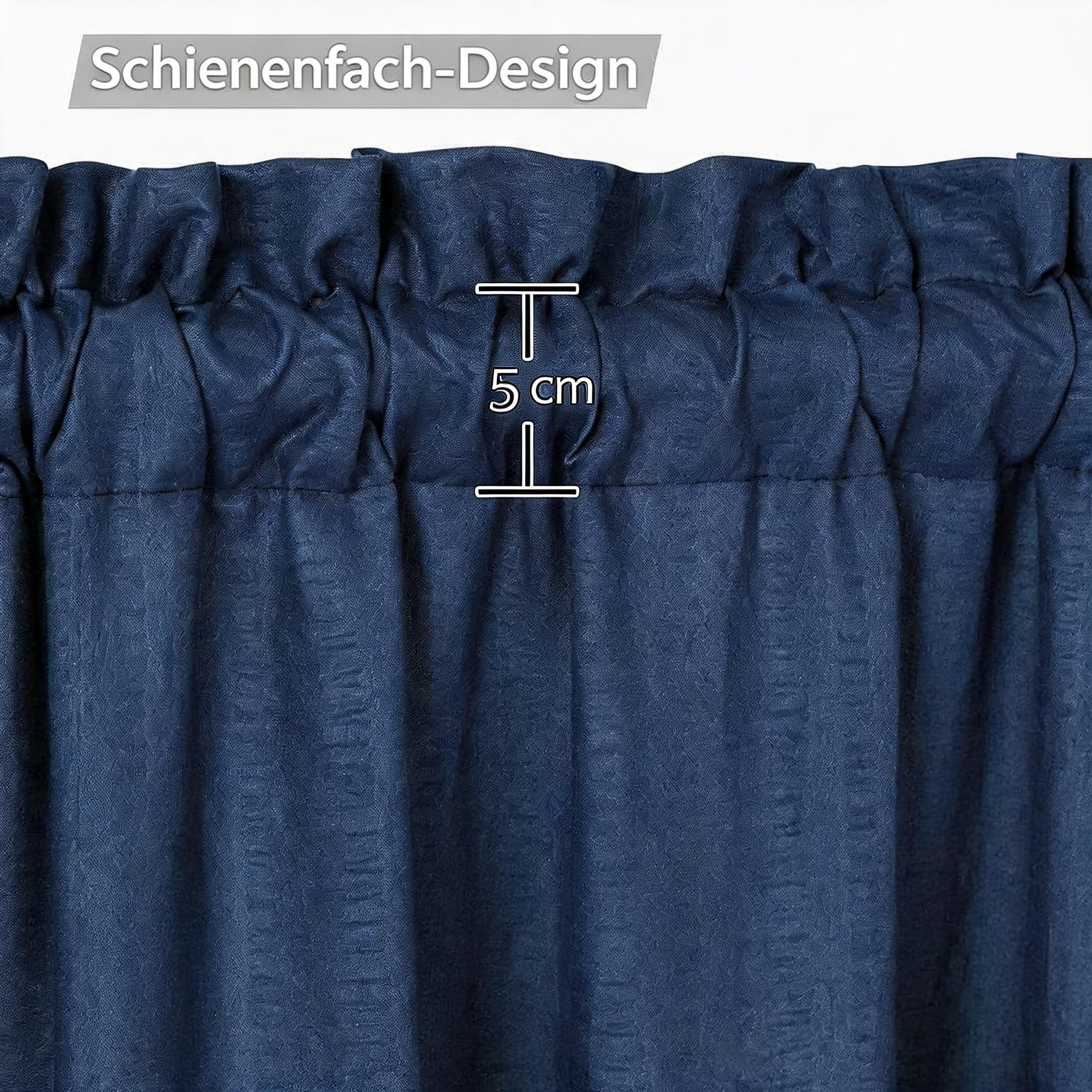 GarveeMore Gardine Wasserabweisende Scheibengardine geprägte Querbehang Panneaux, Kurze Fensterpaneele aus Seersucker, weiche Mikrofaser, Noppenstruktur – Bild 4 von 5