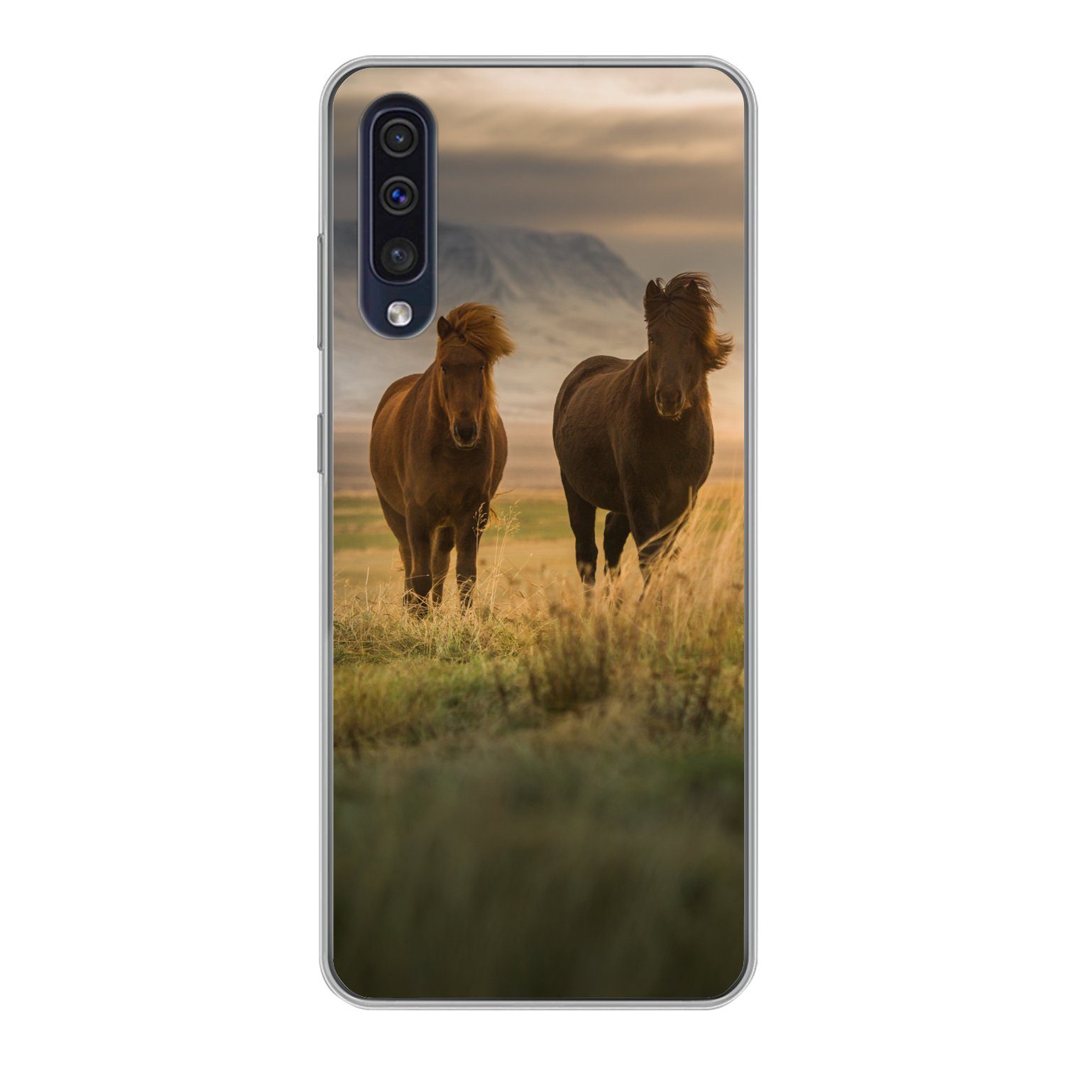 Handyhülle für Samsung Galaxy A30s Pferde - Luft - Gras