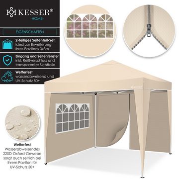 KESSER Pavillon, 2X Seitenwand für Pavillon 3x3m Faltpavillon Pop Up klappbar