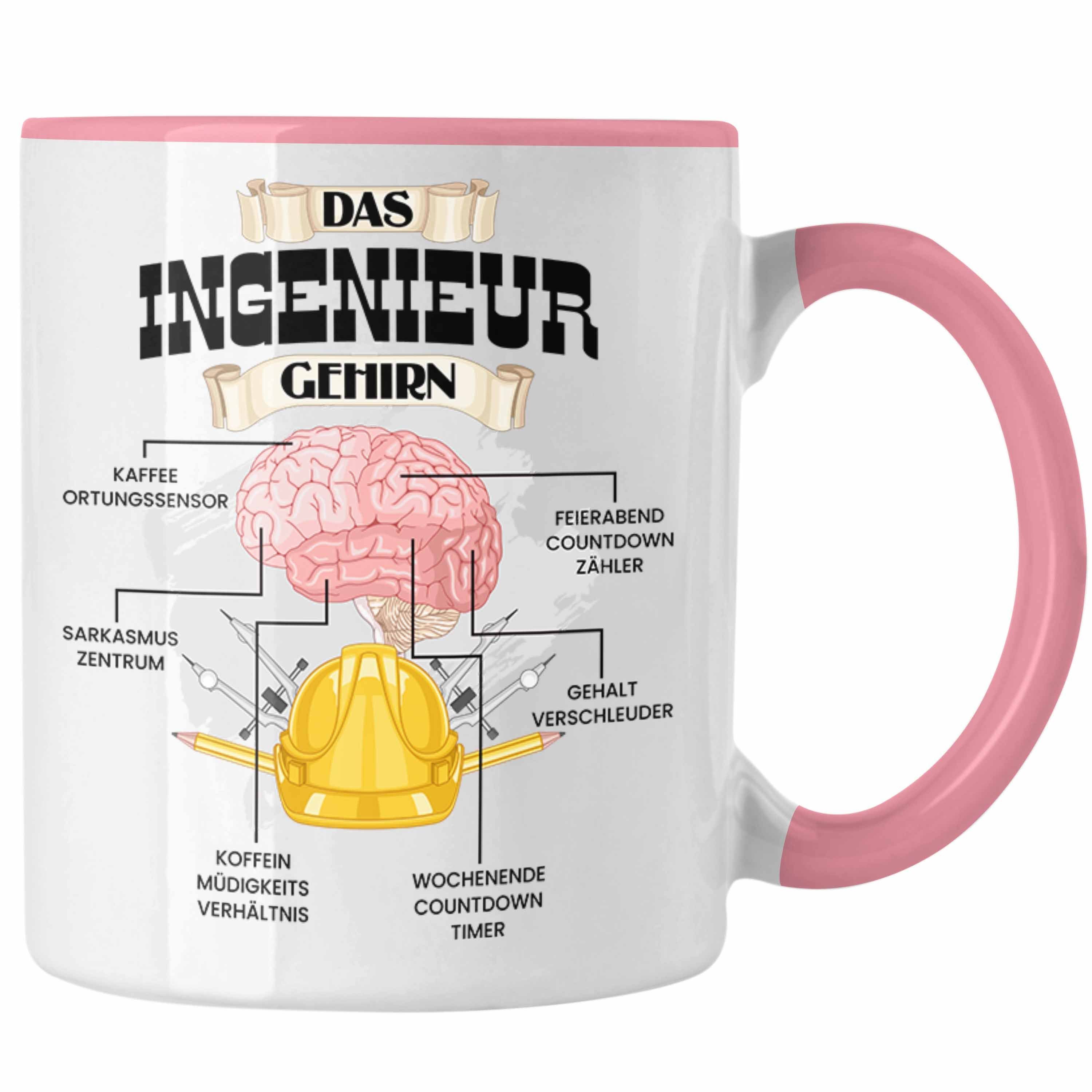 Trendation Tasse Trendation - Ingenieur Tasse Lustiges Geschenk für Bester Ingenieur Sp Rosa